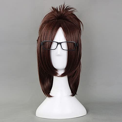 Anime Hans Zoe Cosplay Wig - Brown Short Straight Hair Synthetic Wig for Halloween, Cosplay, and Costume Parties | Perfect for Anime Conventions, Role Playing, and Themed Events