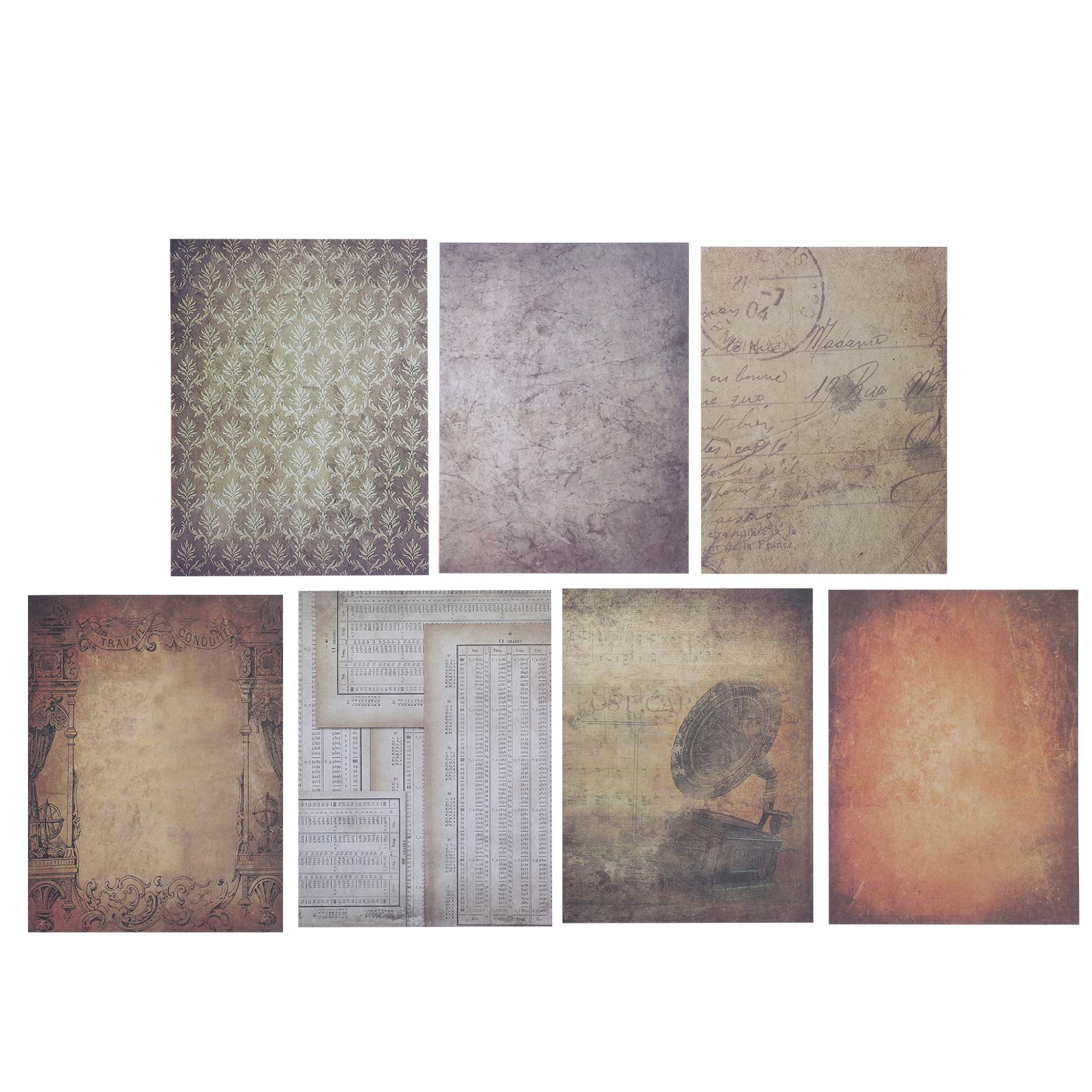 Vintage Aged Paper Set of 3 - Classic Antique Looking Stationery for Writing, Printing, Certificates & Craft Projects | Perfect for Scrapbooking, Calligraphy, Wedding Invitations & DIY Art