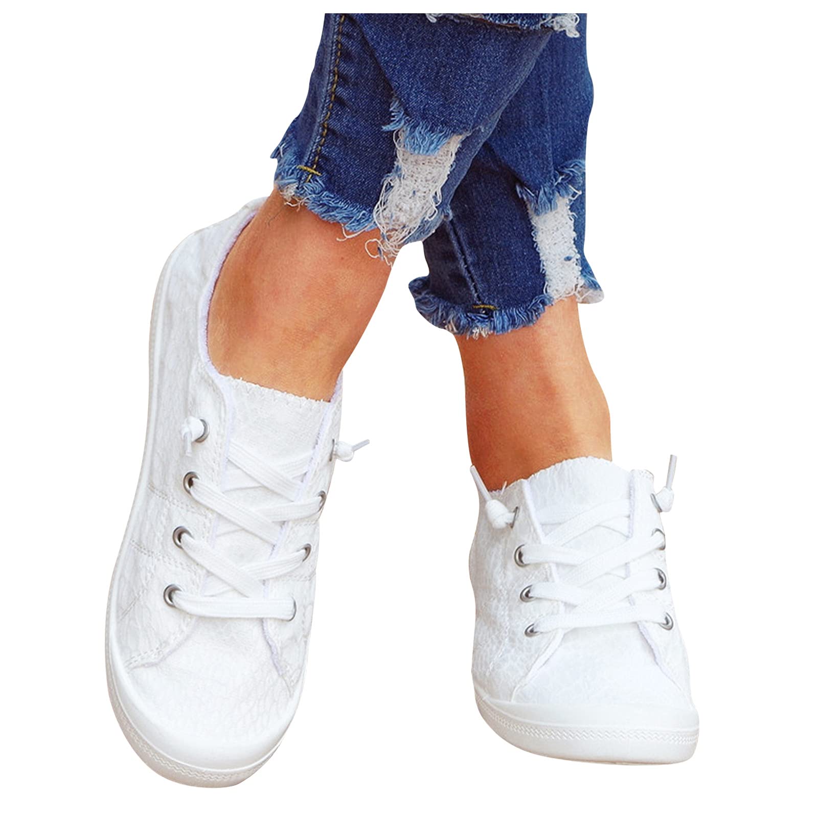 Women's Casual Walking Sneakers - Fashion Comfort Canvas Loafers Slip-On Shoes for Summer Travel & Daily Wear | Perfect for Walking, Shopping & Outdoor Activities