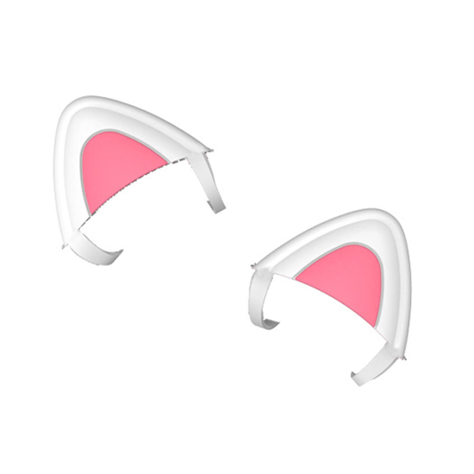 IKAXIYO Bluetooth-Compatible Cat Ear Headphones - Soft Lightweight Silicone Kitty Ear Headset Attachment in White | Perfect for Cosplay, Gaming, and Anime Enthusiasts
