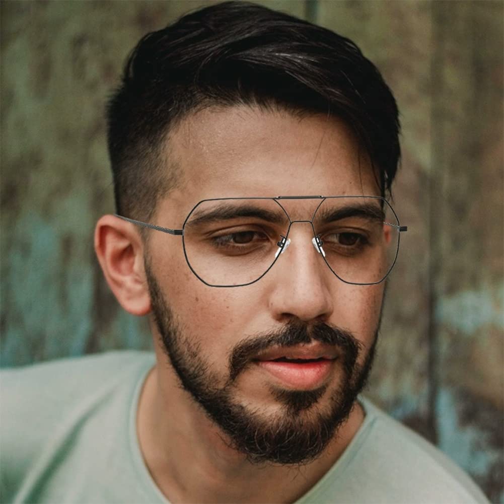 Blue Light Blocking Reading Glasses for Men - HD Anti-Blue Light Resin Lenses, Retro Ultralight Frame, +1.0 to +3.0 Diopter - Perfect for Computer Work, Reading & Screen Time Protection