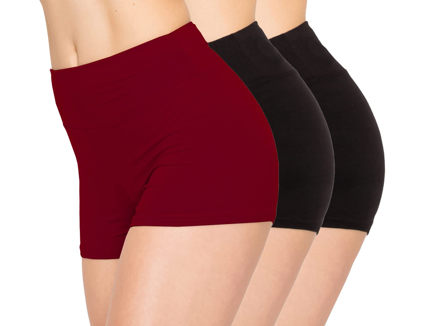 ALWAYS 3 Pack Yoga Shorts for Women - Ultra Soft Stretchy Workout Shorts | Perfect for Yoga, Pilates, Gym & Lounge Wear