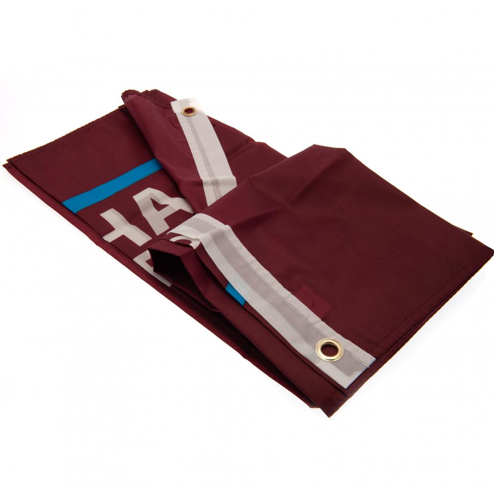 Official West Ham United FC Crest Flag - Premium Embroidered Banners for Home, Office & Game Day Decor - Perfect for Fans & Supporters
