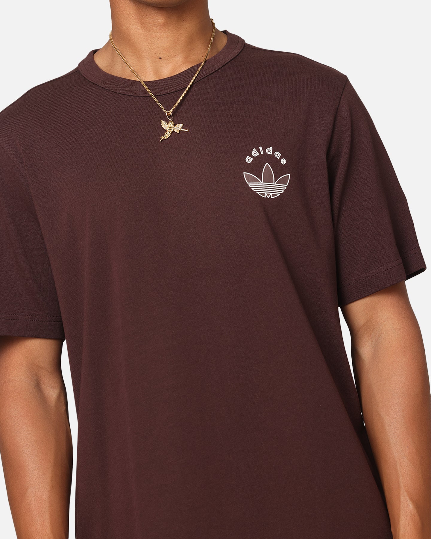 Adidas Graphic T-Shirt for Men - Brown Cotton Casual Tee - Perfect for Streetwear, Gym & Everyday Outfits