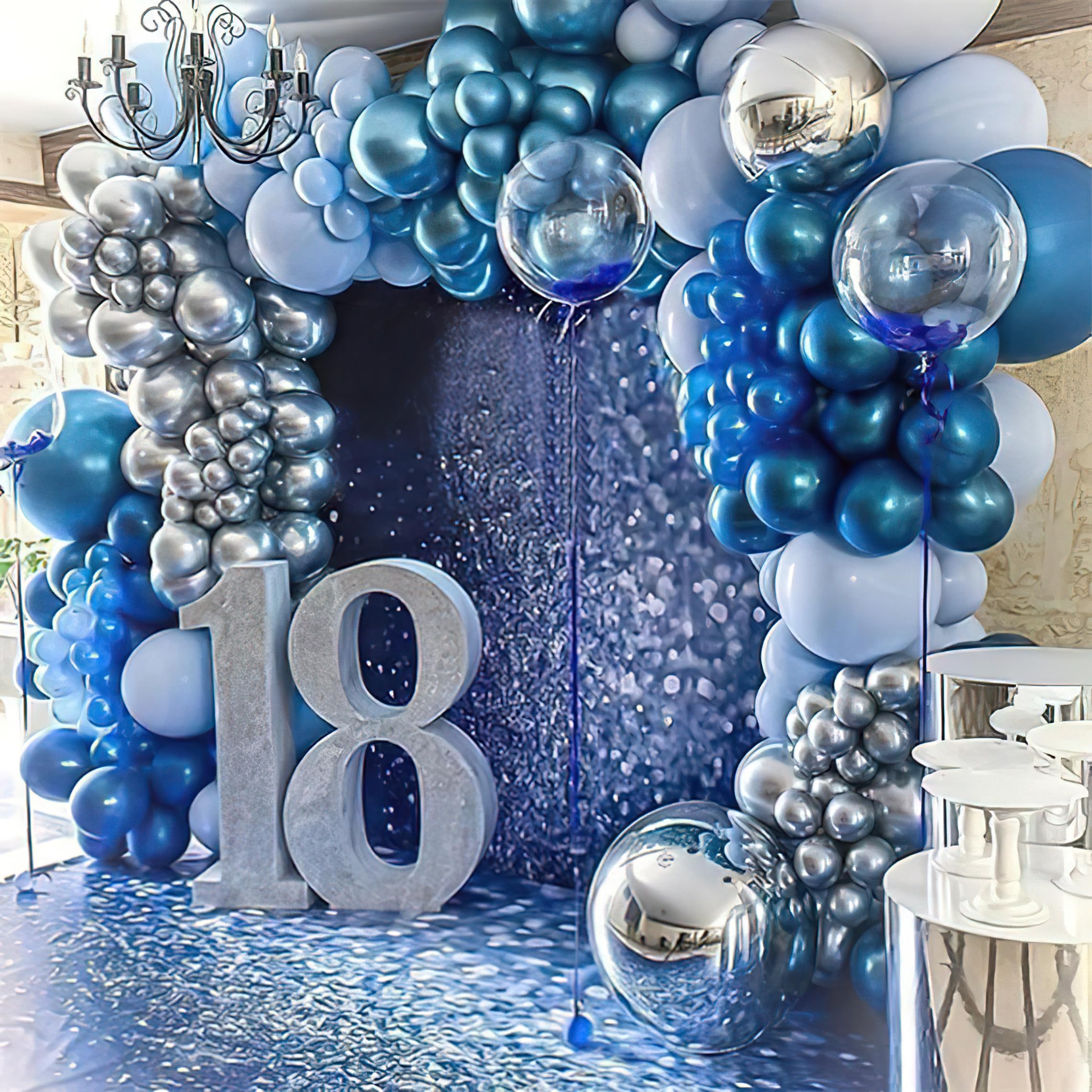 50 Pack 5 Inch Metallic Blue Balloons for Party Decor - Premium Balloon Garland & Arch Kit for Birthday, Wedding, Baby Shower & Anniversary Celebrations - Shiny Blue Party Supplies for Festive Events & Home Decor