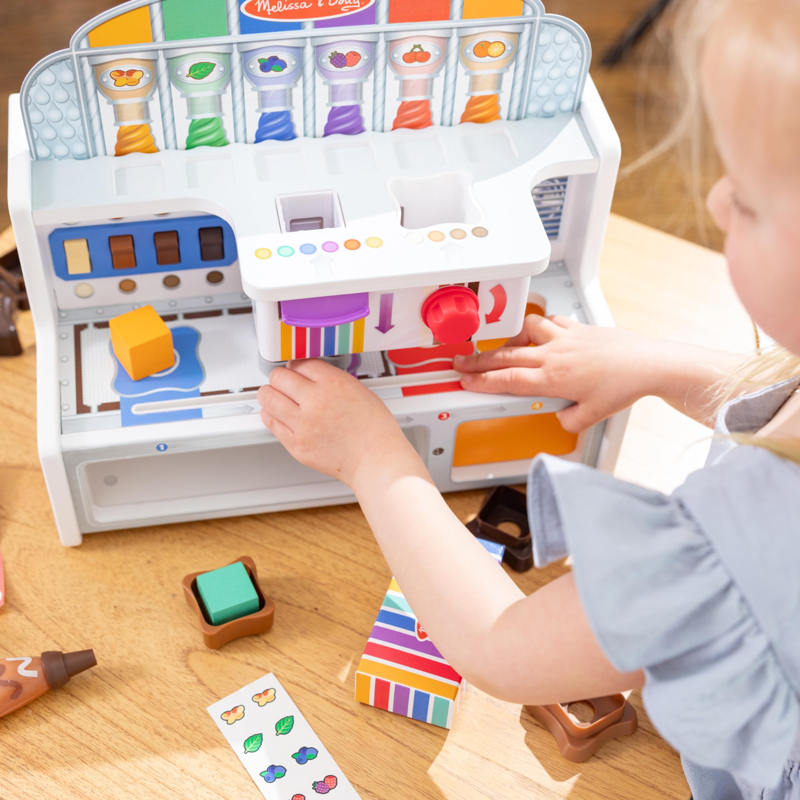 Melissa & Doug Wooden Chocolate Factory Pretend Play Set - Kids Candy Maker Toy with Play Food for Boys & Girls Ages 3+ | FSC-Certified Wood | Birthday Gift & Imaginative Play for Preschoolers