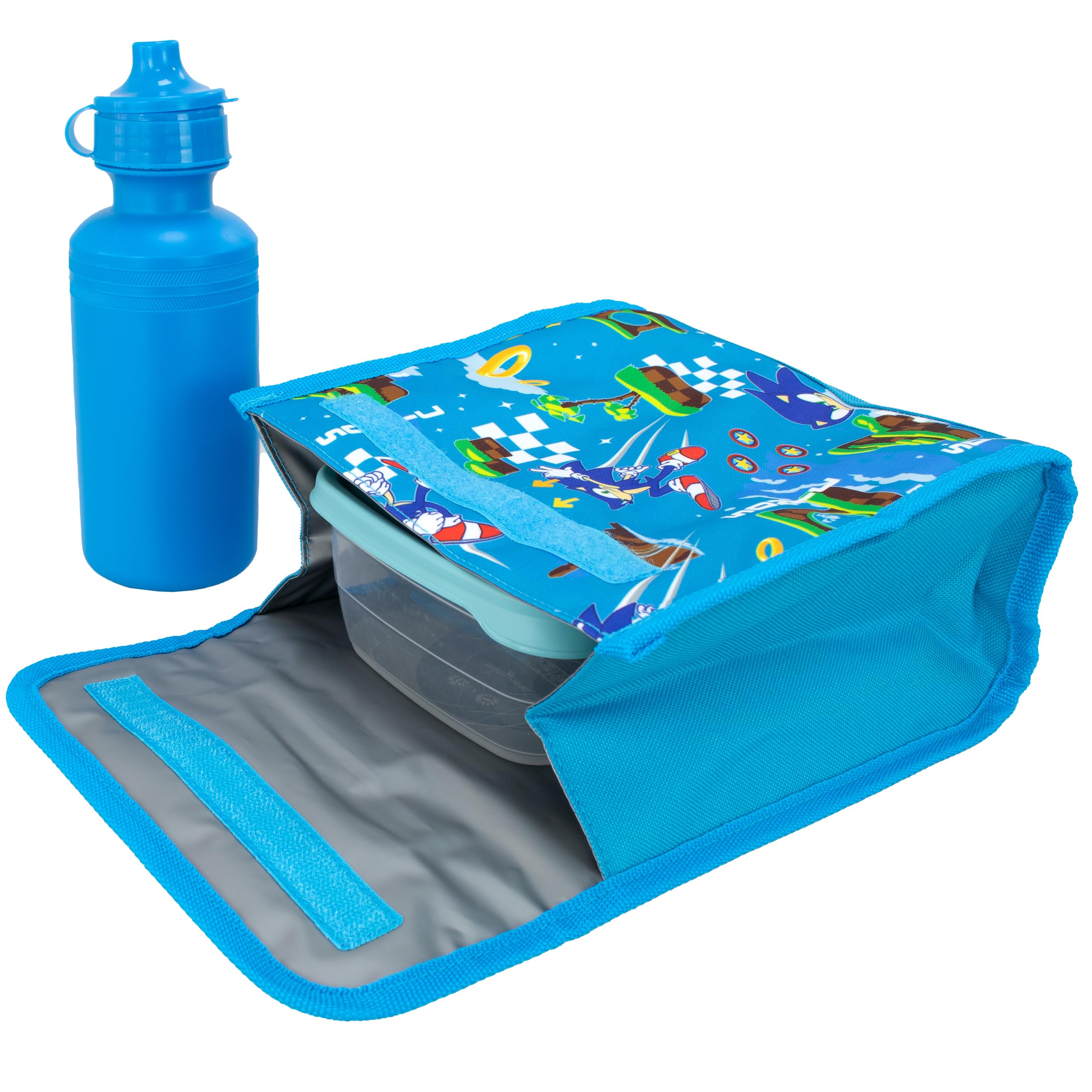 Sonic The Hedgehog Backpack Set for Kids - Blue School Backpack with Matching Lunch Bag, Pencil Case & Water Bottle | Perfect for School, Travel & Daily Use