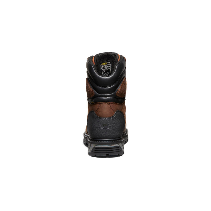 Men's Camden 8 Insulated Waterproof Work Boot with Carbon Toe - Leather Brown/Black - Heavy Duty Winter Boots for Construction, Hiking & Outdoor Work
