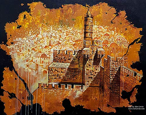 Alex Levin City of David Painting - Limited Edition Canvas Art 16