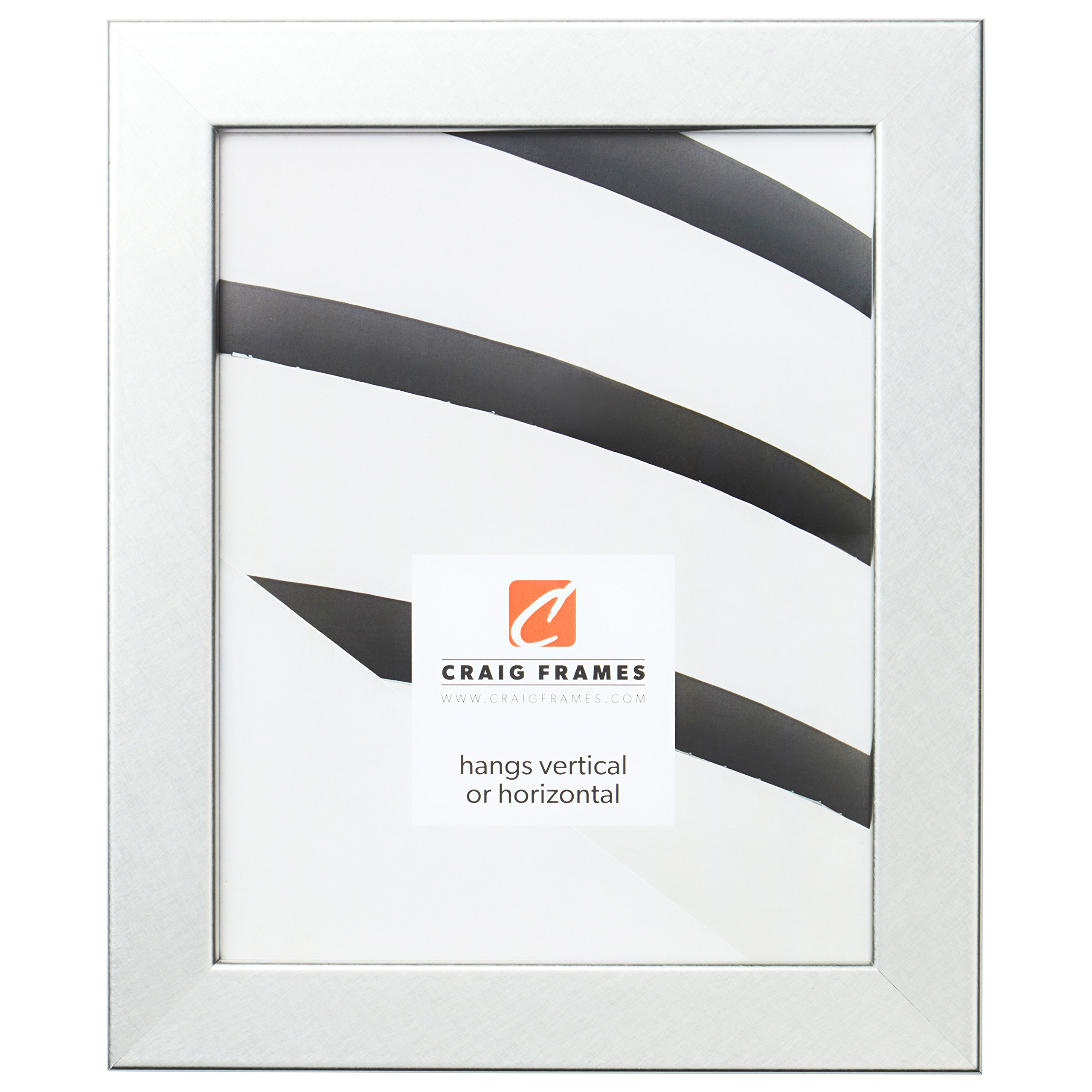 Craig Frames Bauhaus 22x28 Inch Silver Picture Frame for Wall Art Display
