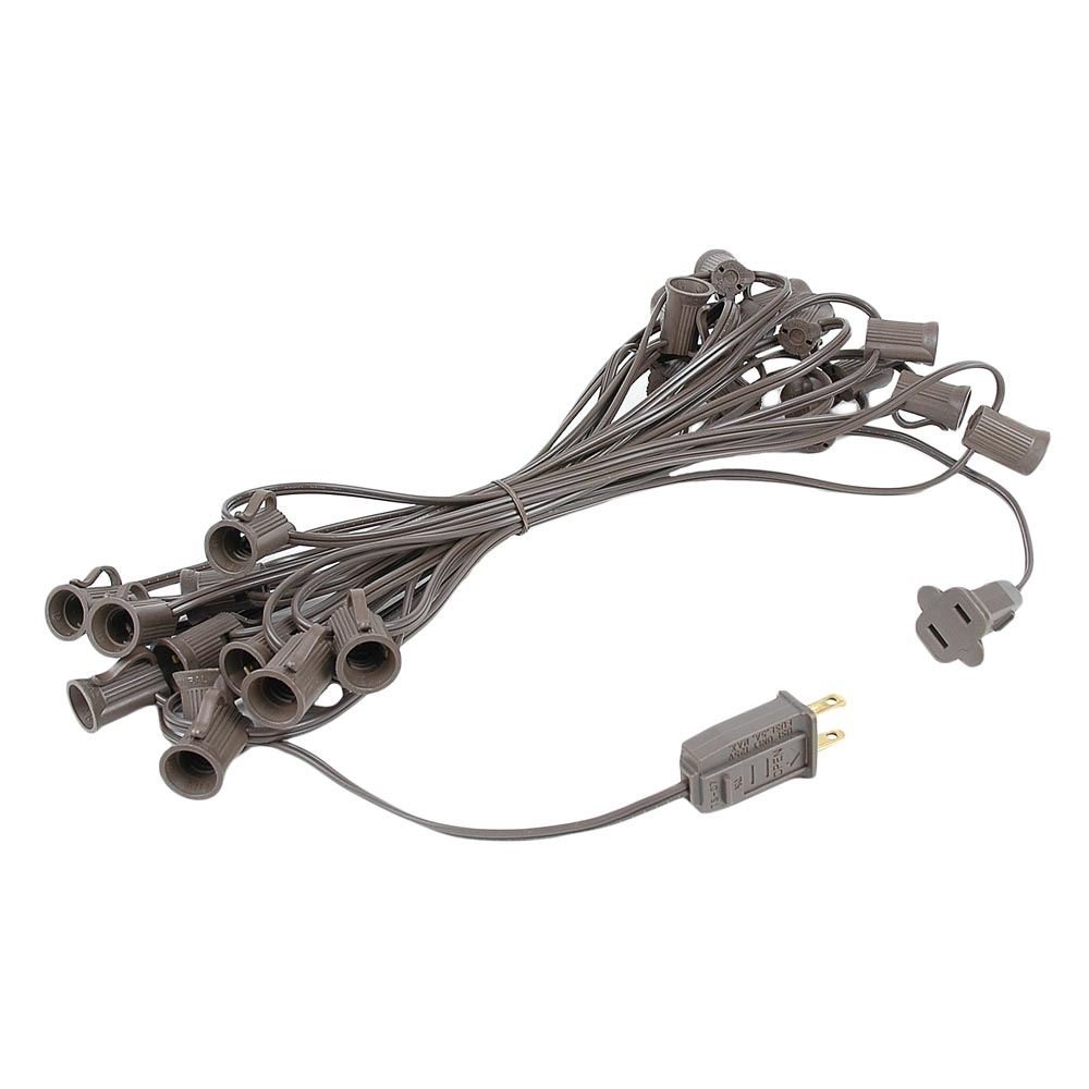 25ft C7 Outdoor Christmas String Lights with Candelabra Base (C7/E12) - 12