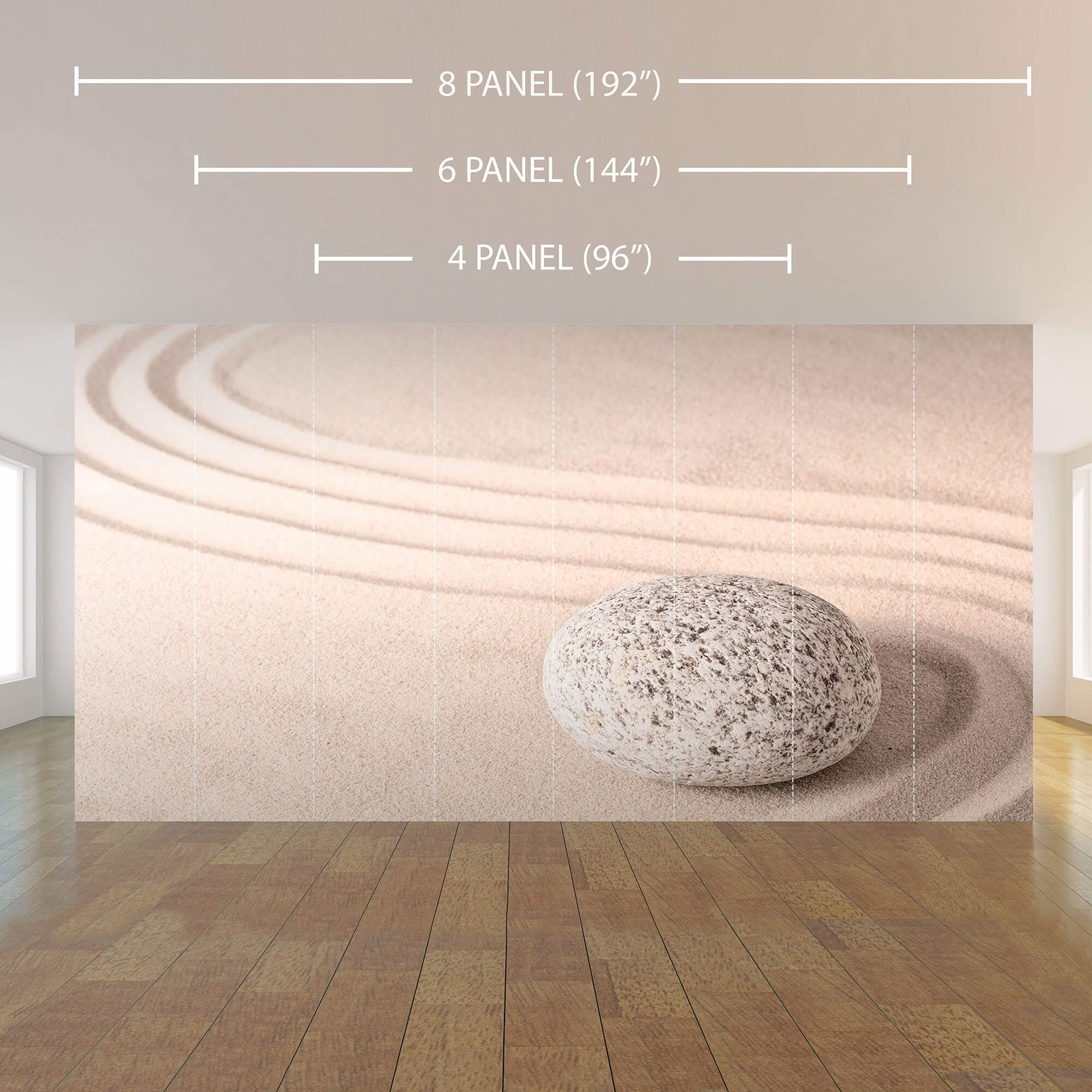 Tan Zen Peel and Stick Removable Wall Mural 8893 - Self-Adhesive Wallpaper for Home Decor, Bedroom, Living Room & Office - Easy to Install & Remove