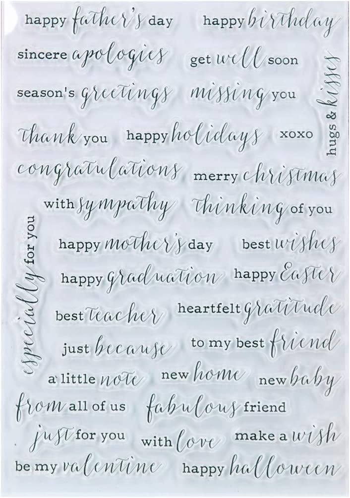 DIY Happy Father's Day Mother's Day Christmas Clear Stamps for Card Making - Embossing Folder Templates for Scrapbooking, Greeting Cards & Photo Albums | Perfect for Handmade Crafts, Gift Wrapping & Holiday Decorations