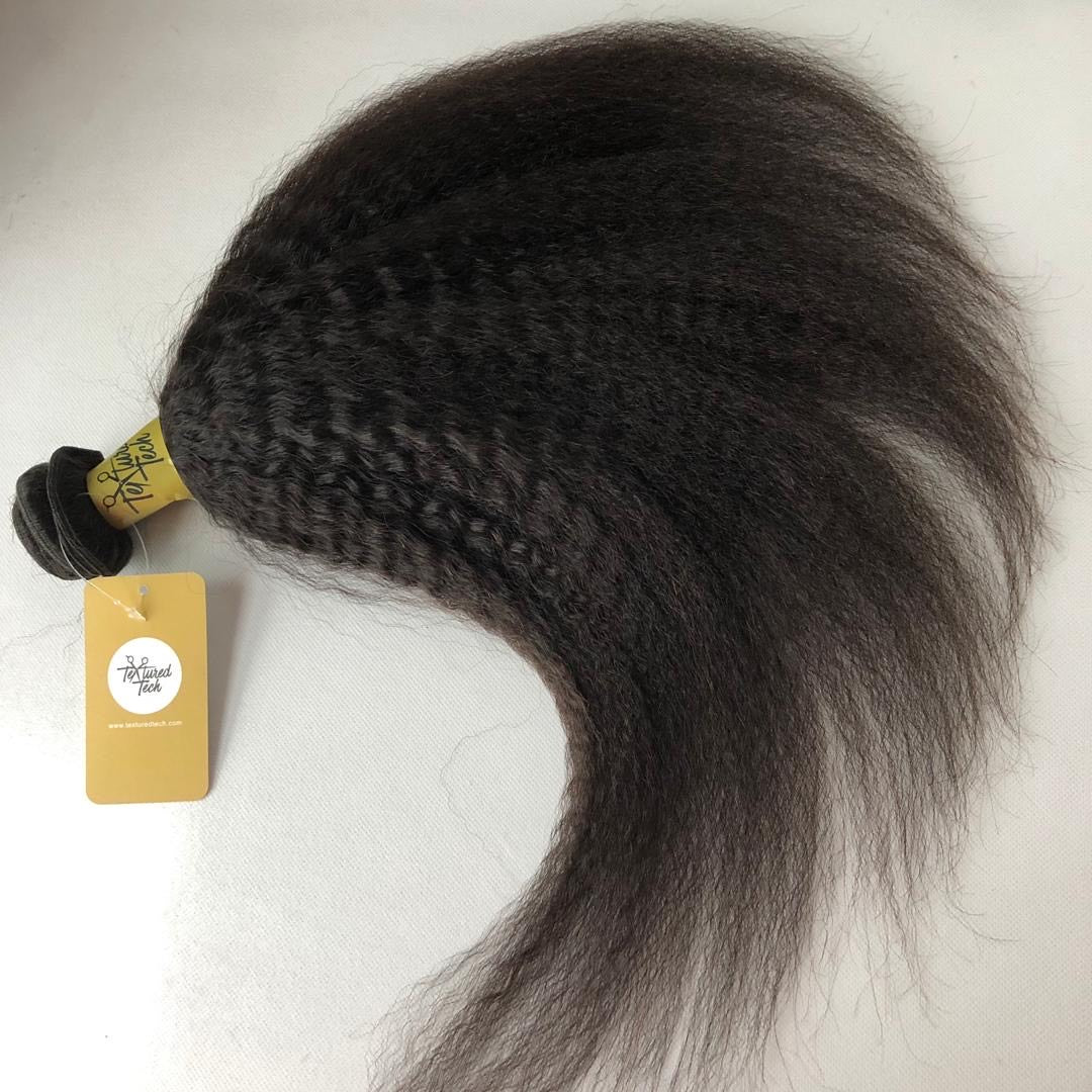 Kinky Straight Human Hair Bundles for Weave & Extensions - 100% Remy Human Hair for Natural Look | Perfect for Braids, Ponytails & Styling