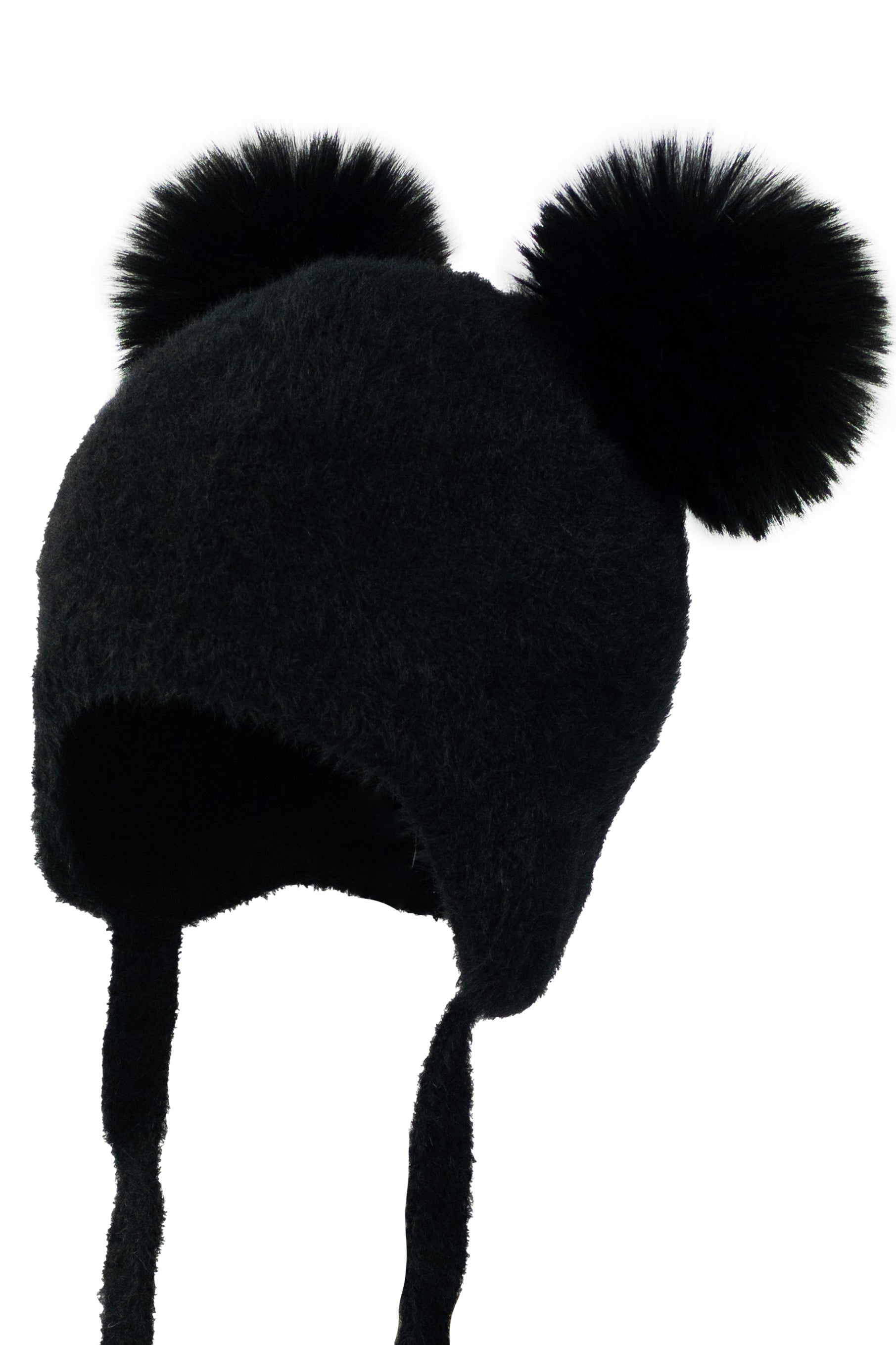 Luxury Cashmere Faux Fur Pom Pom Winter Hat for Women - Soft Warm Beanie with Faux Fur Ball - Perfect for Cold Weather, Skiing, and Outdoor Activities