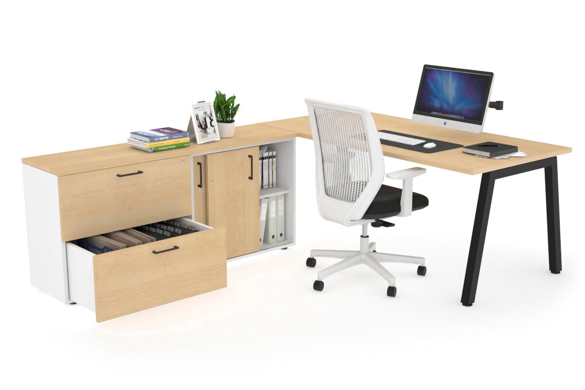 Quadro A Executive Office Chair - Black Frame [1800L x 700W] - Ergonomic Desk Chair for Home Office & Conference Room