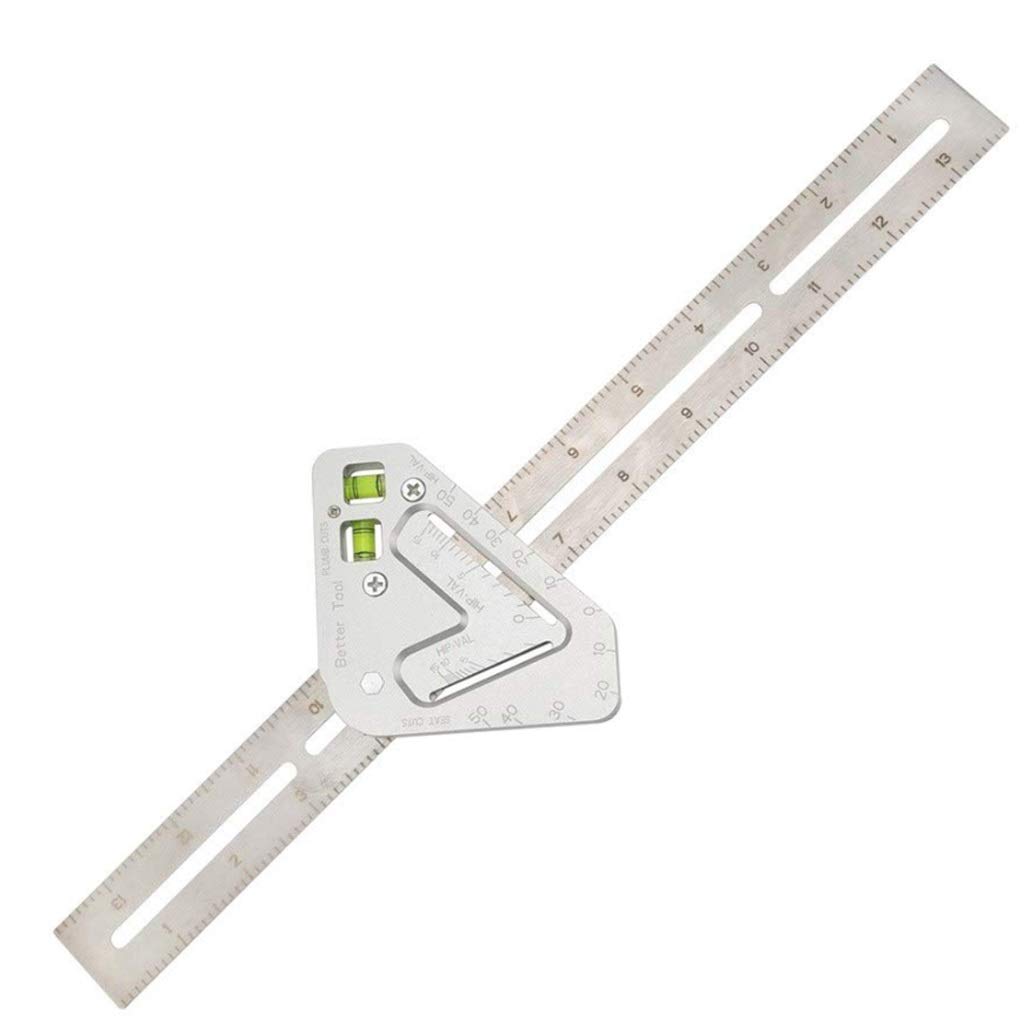 SLATIOM Multi-Function Angle Ruler Measuring Tool - Precision Protractor for Carpenters & Roofing Professionals - Perfect for Woodworking, Construction & DIY Projects