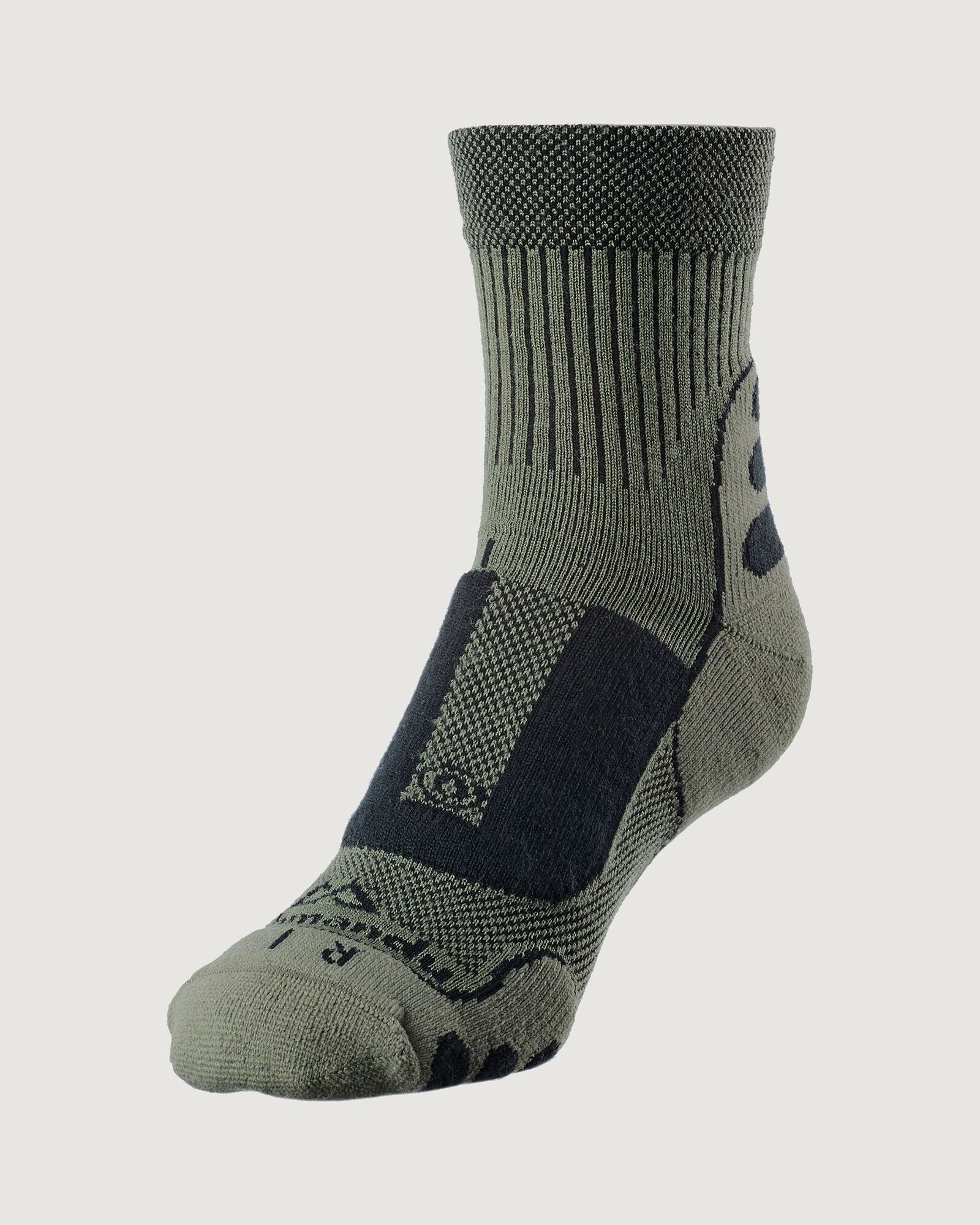 NuYarn Ergonomic Quarter Crew Hiking Socks for Men & Women - Moisture-Wicking & Cushioned Support - Perfect for Outdoor Adventures, Trail Running & Camping