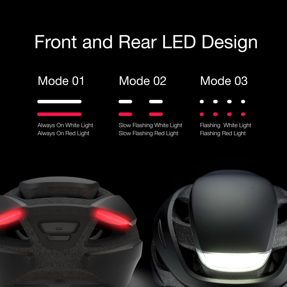 Lumos Ultra Smart Bike Helmet with Customizable LED Lights & Turn Signals - Lightweight Adult Cycling Helmet for Men & Women - Perfect for Commuting, Night Riding & Urban Cycling Safety