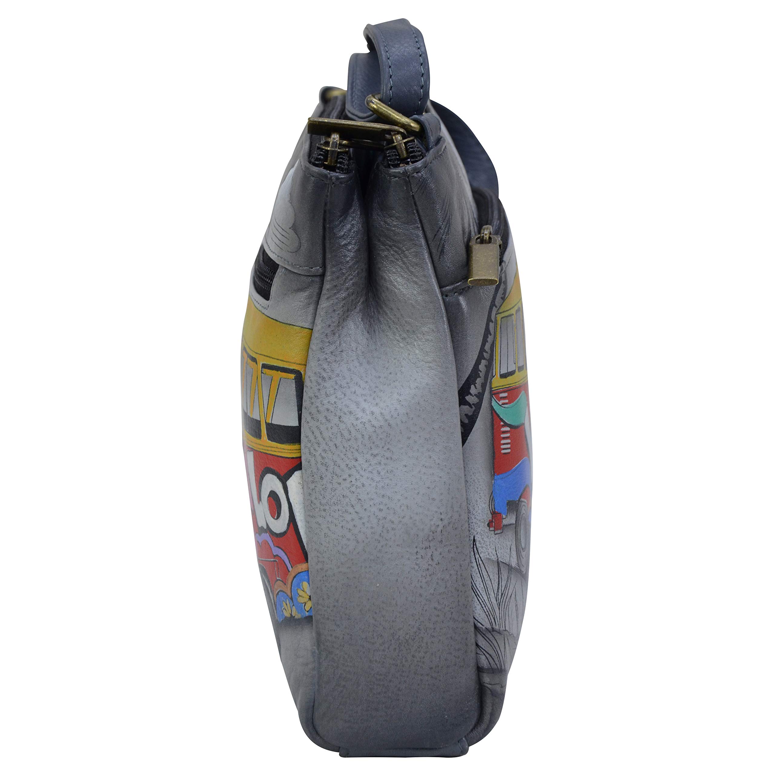 Anna by Anuschka Genuine Leather Crossbody Organizer Bag - Stylish & Functional Purse for Women - Perfect for Travel, Shopping & Everyday Use