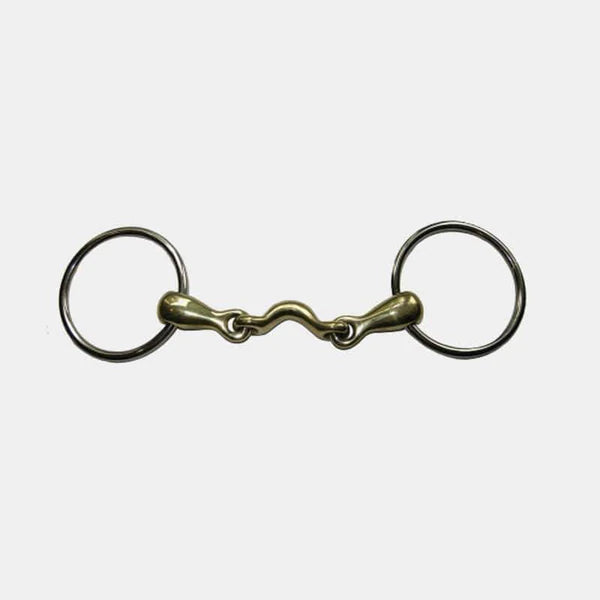 Jump'in Low Port French Link Loose Ring Bit - Comfortable Horse Bit for Dressage & Training - Perfect for Sensitive Horses & Gentle Control