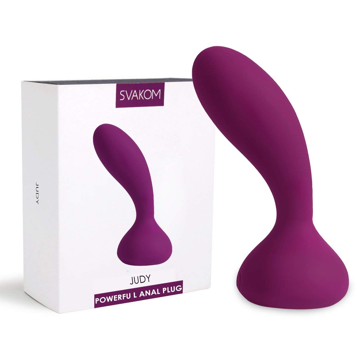 Premium SVAKOM Judy Prostate Massager - Silicone Vibrating Anal Plug for Men, G-Spot & A-Spot Stimulation - Prostate Health Device (Black) | Perfect for Solo Play, Couples Intimacy & Sensual Wellness