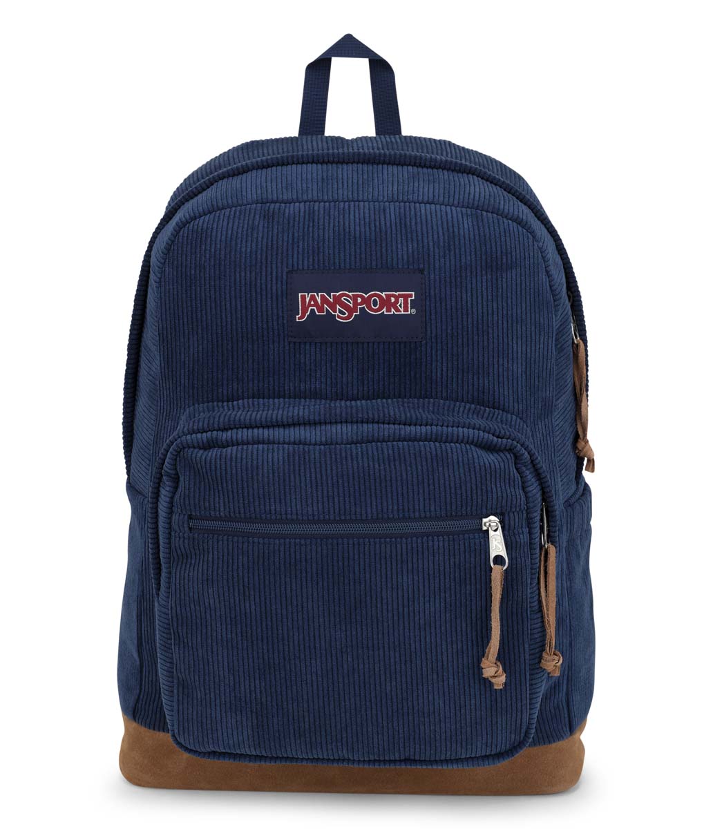 JanSport Right Pack Expressions Backpack - Navy Corduroy - Stylish & Durable School, College, Travel & Everyday Use Backpack