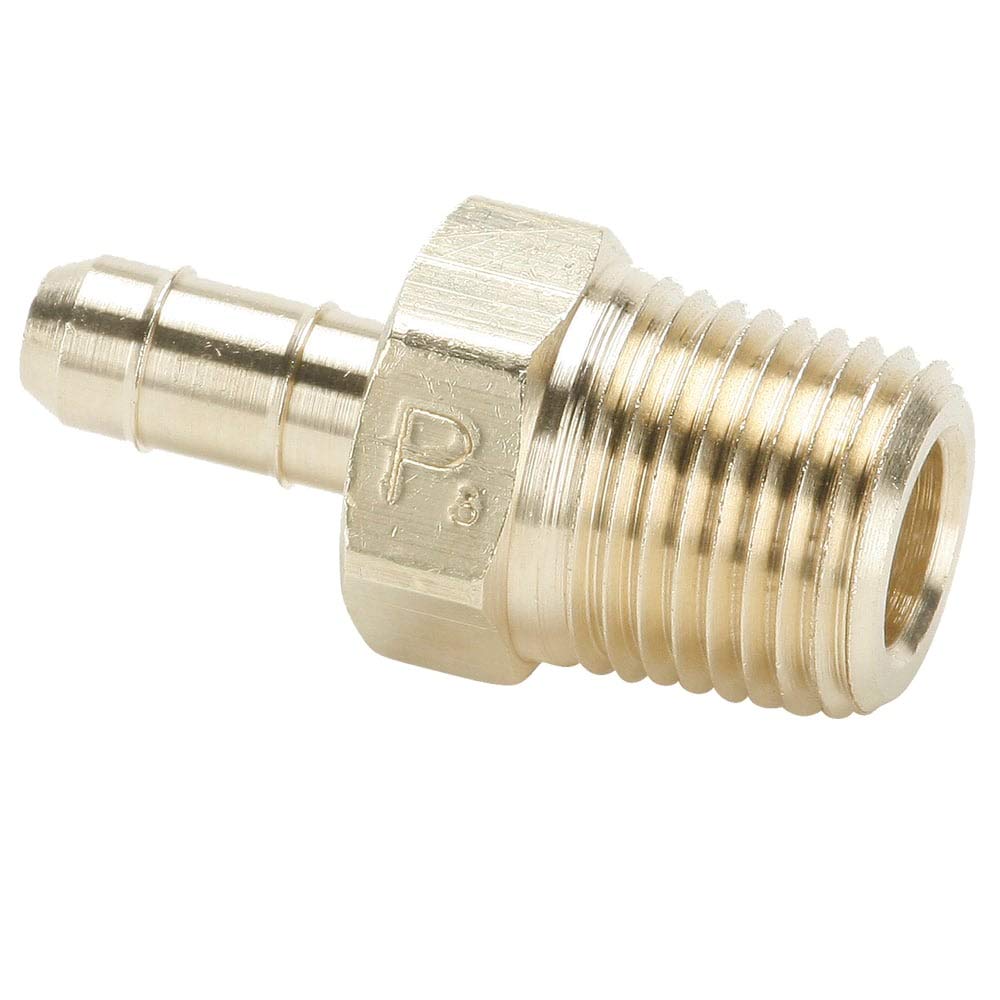 28-5/32-2-pk20 Dubl-Barb Brass Male Connector Fitting - 5/32