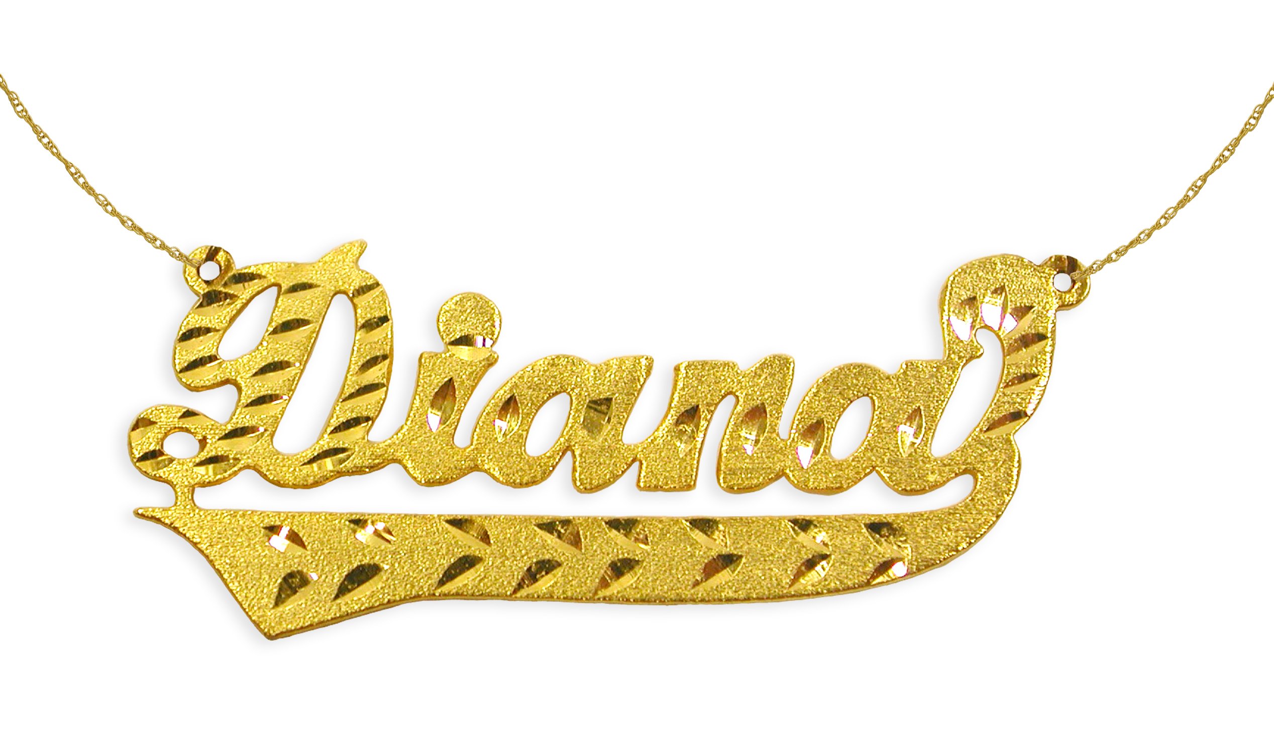 24K Gold Plated Sterling Silver Personalized Name Necklace - Custom Engraved Jewelry for Women - Mother's Day Gift, Bridesmaid Gift, Birthday Present - Perfect for Weddings, Anniversaries & Special Occasions - Handcrafted in USA