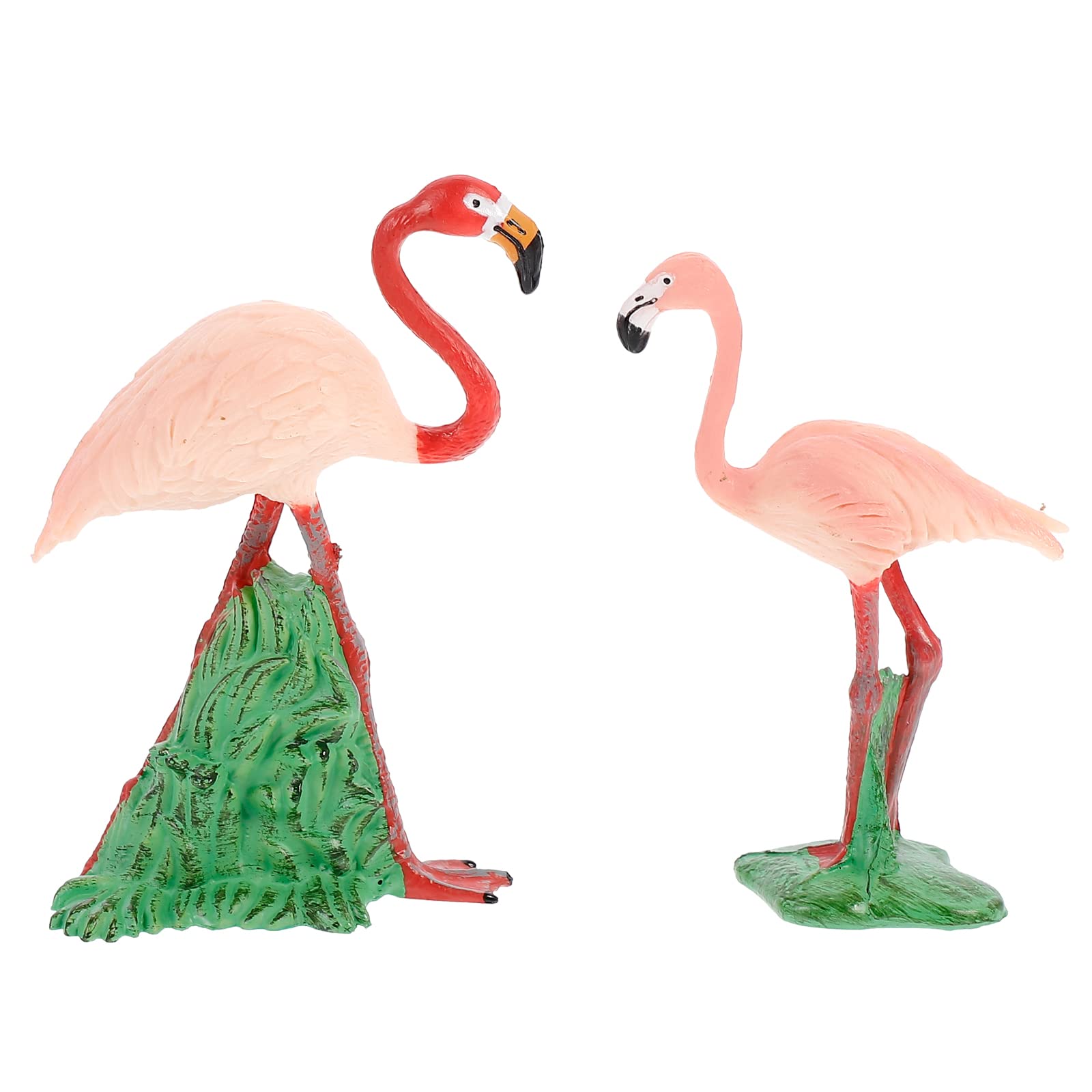 2Pcs Flamingo Sculptures - Lovely Pink Flamingo Bird Statues for Home Decor, Garden Ornaments, Kids Room & Party Decorations - Perfect for Tropical Themed Parties, Poolside Decor & Nursery Room Decorations