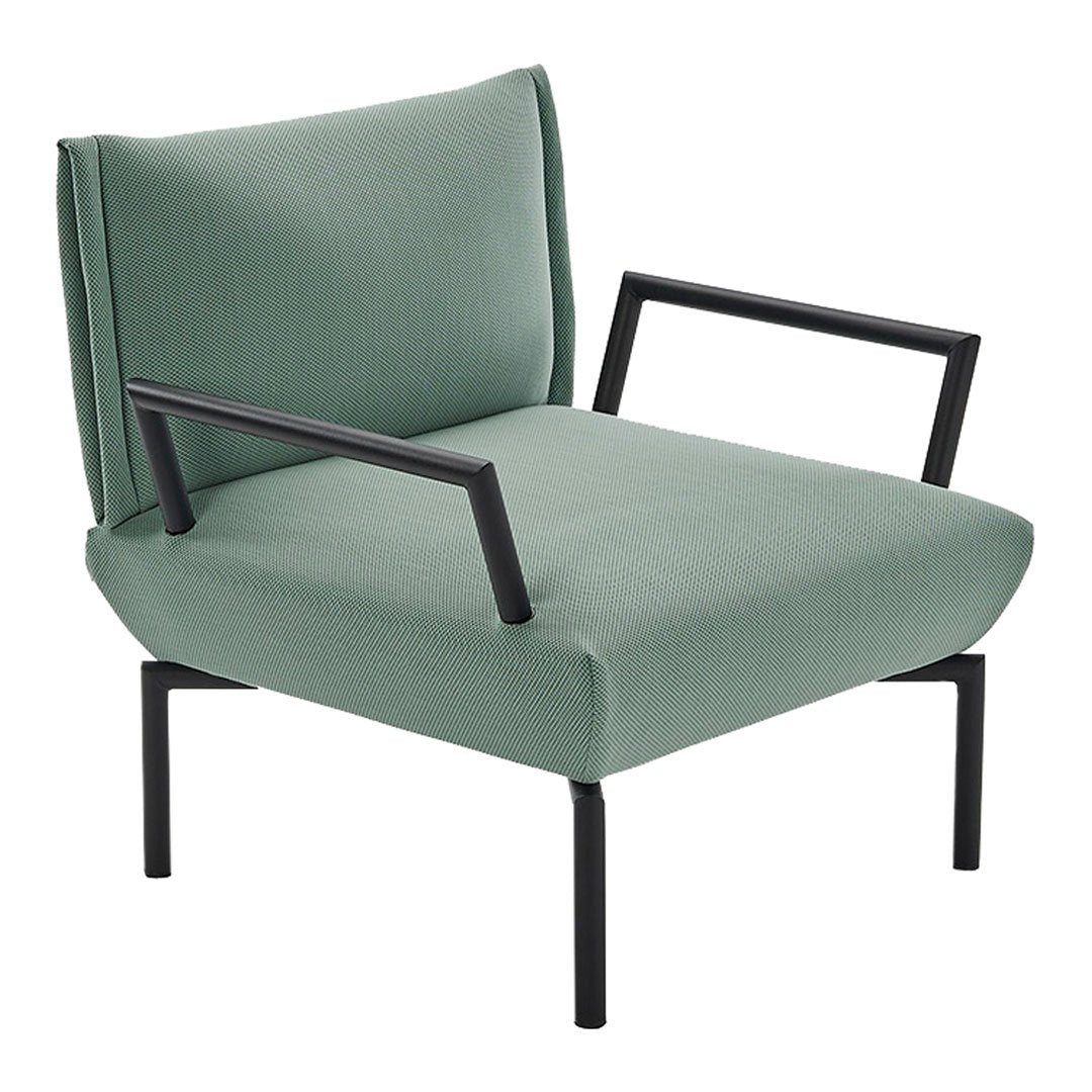 Modern Lounge Armchair with Sturdy Metal Arms - Comfortable Accent Chair for Living Room, Bedroom, or Office - Perfect for Relaxing, Reading, and Entertaining