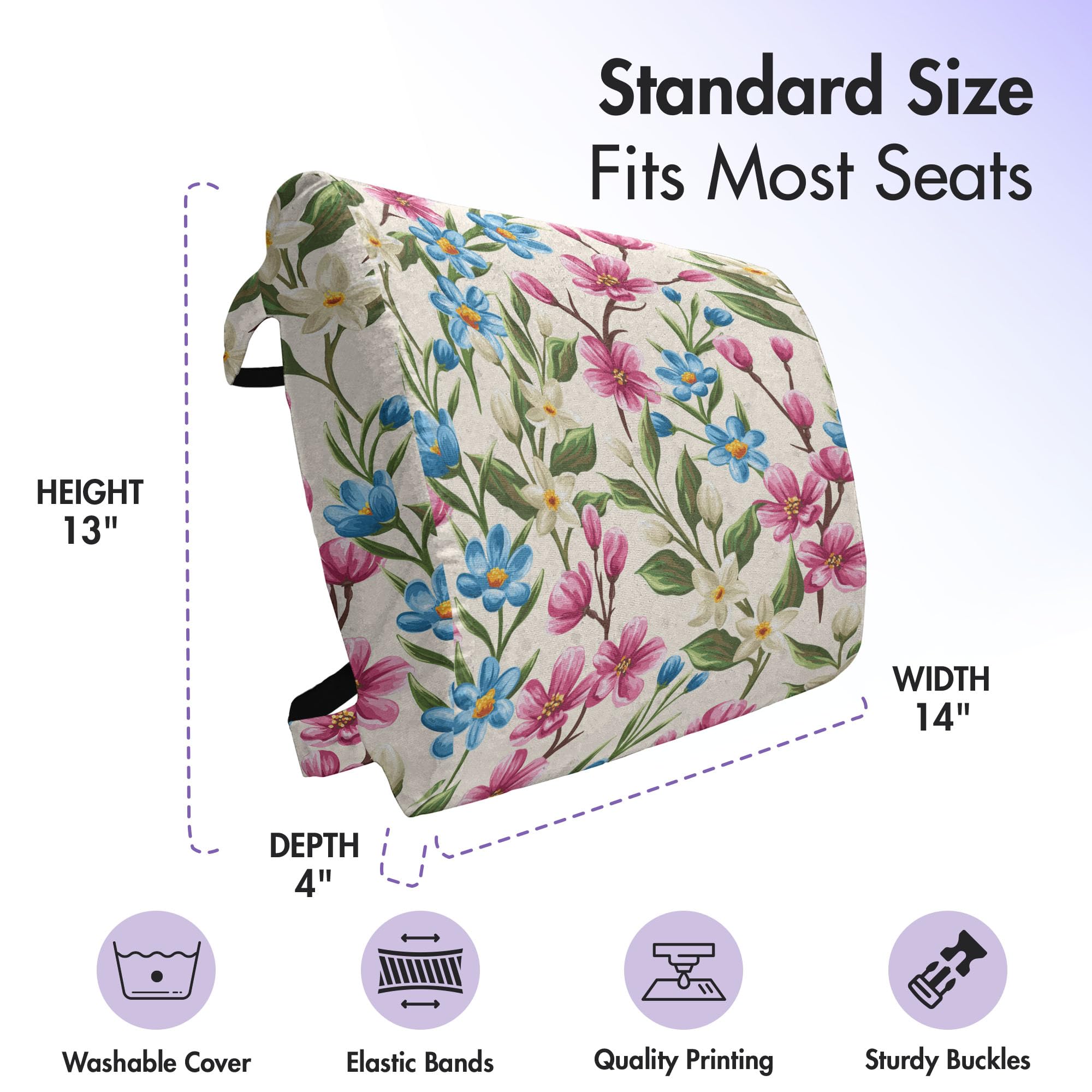 Ambesonne Floral Lumbar Support Pillow - 14