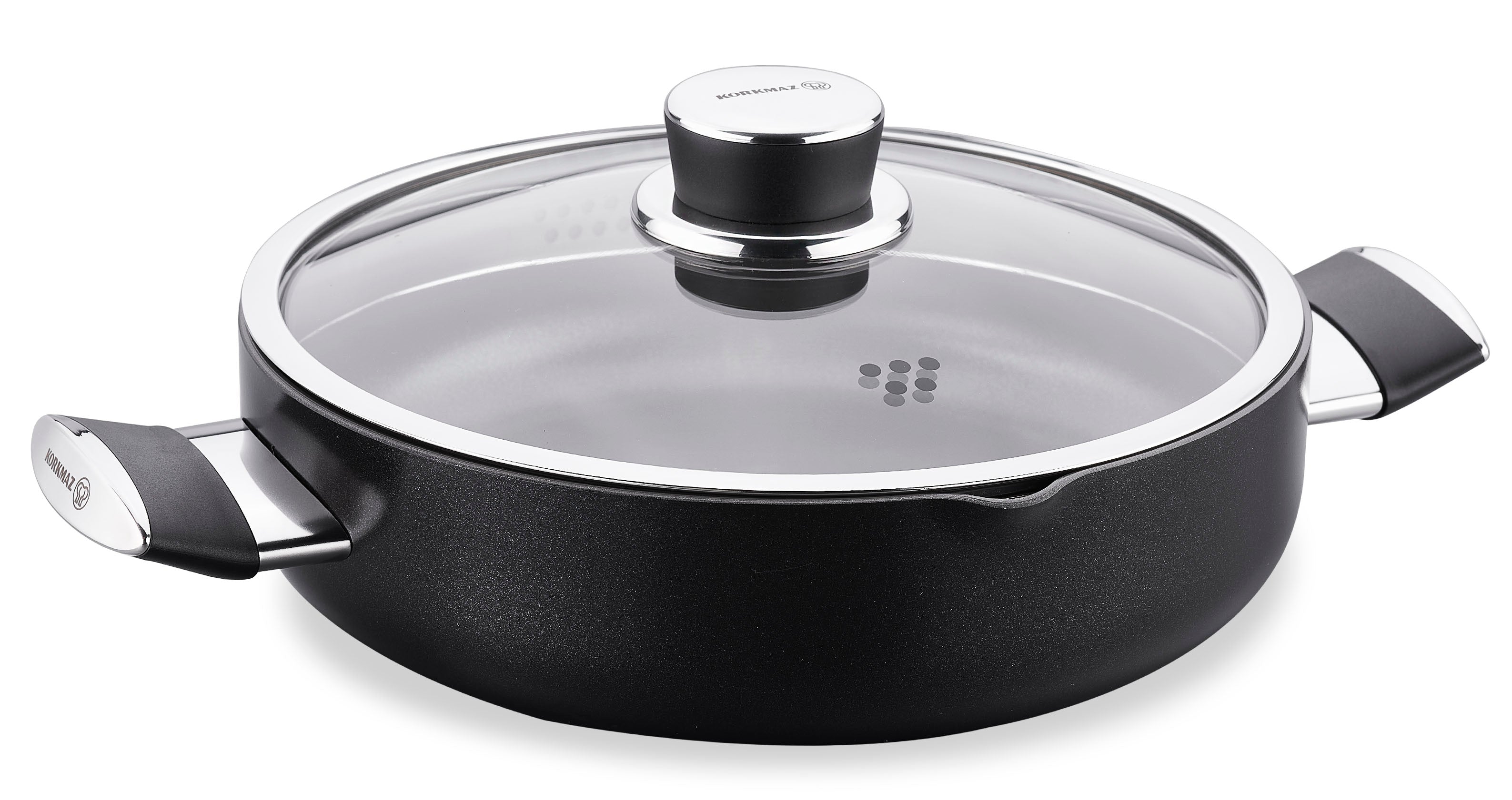 3.5L Low Pot with Lid - 10.25x3 Inches - Durable Cooking Pot for Soups, Stews & Slow Cooking - Perfect for Home Kitchens & Camping Trips