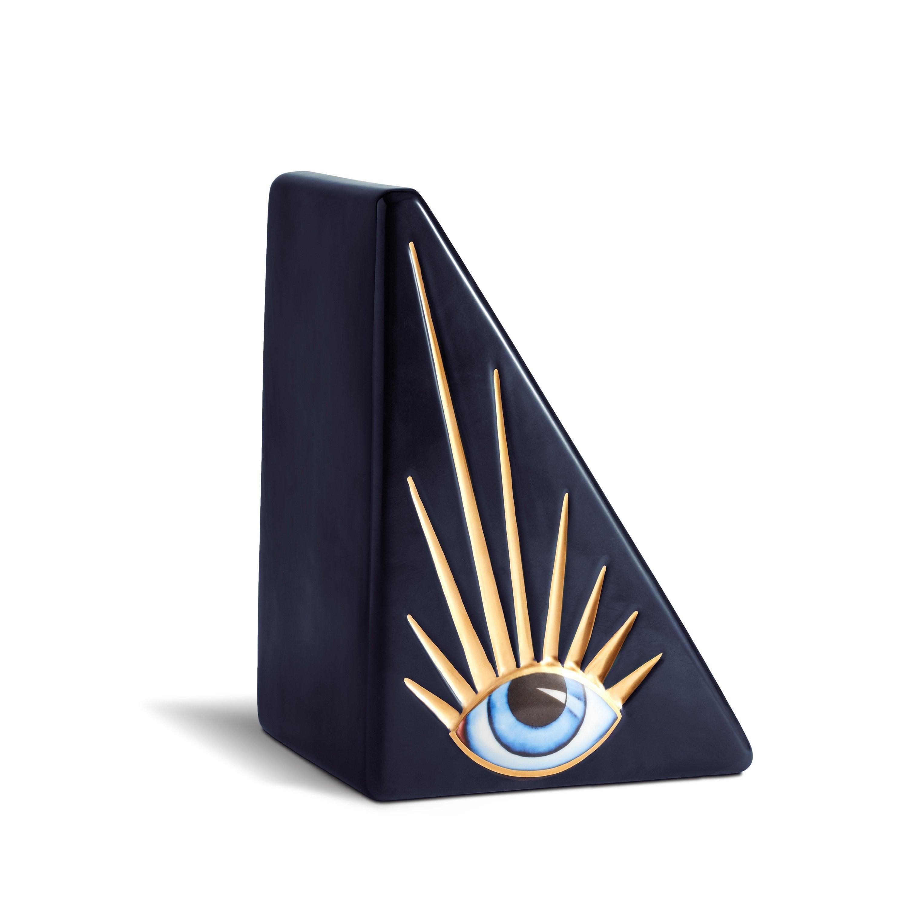 Blue Lito Bookend - Decorative Book Holder for Shelves, Desks & Home Office Organization - Perfect for Books, Magazines & Displaying Decor