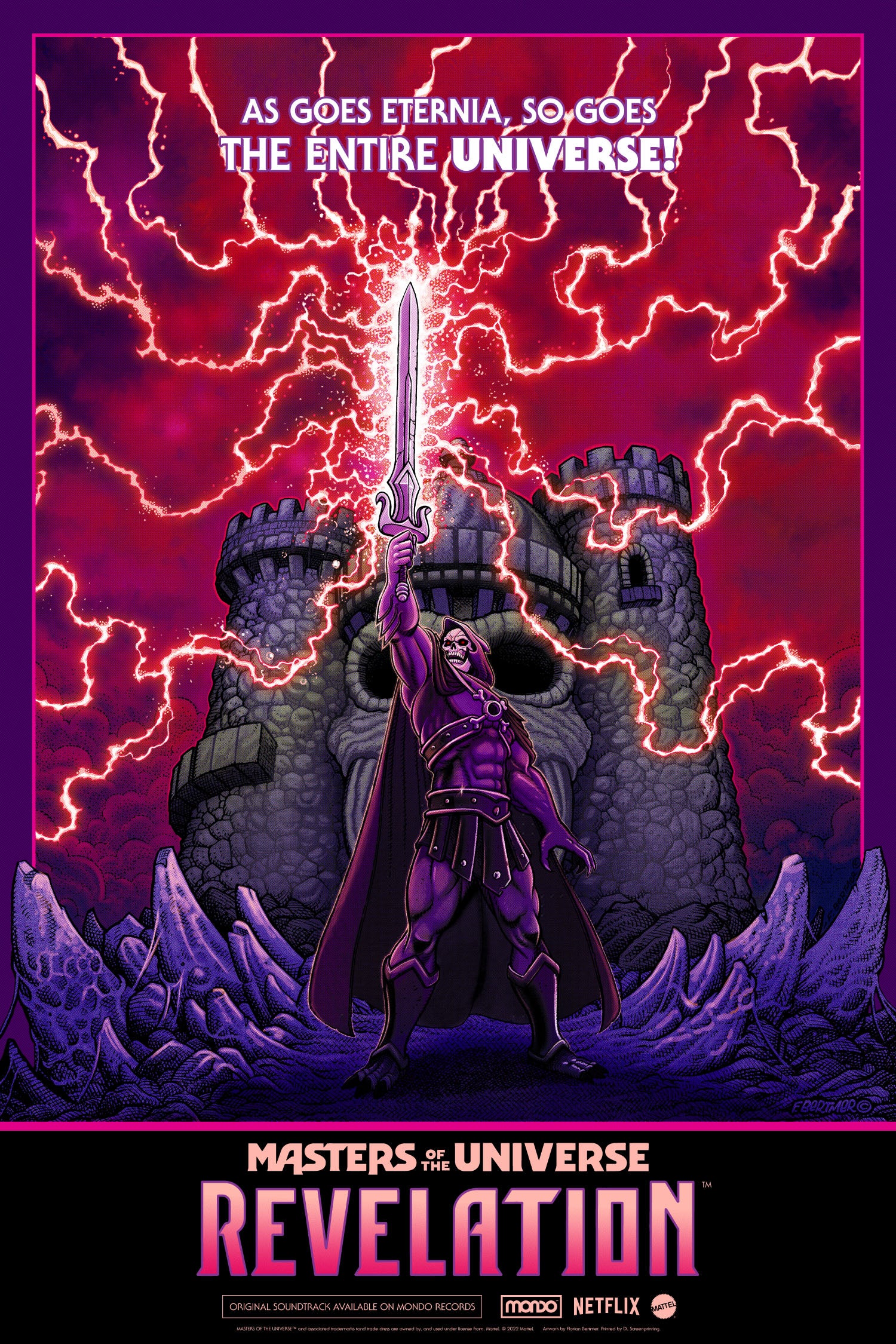 Masters of the Universe Revelation Poster - Eternia Art Print - He-Man and Skeletor Wall Decor for Fans, Collectors, and Home Theater Rooms