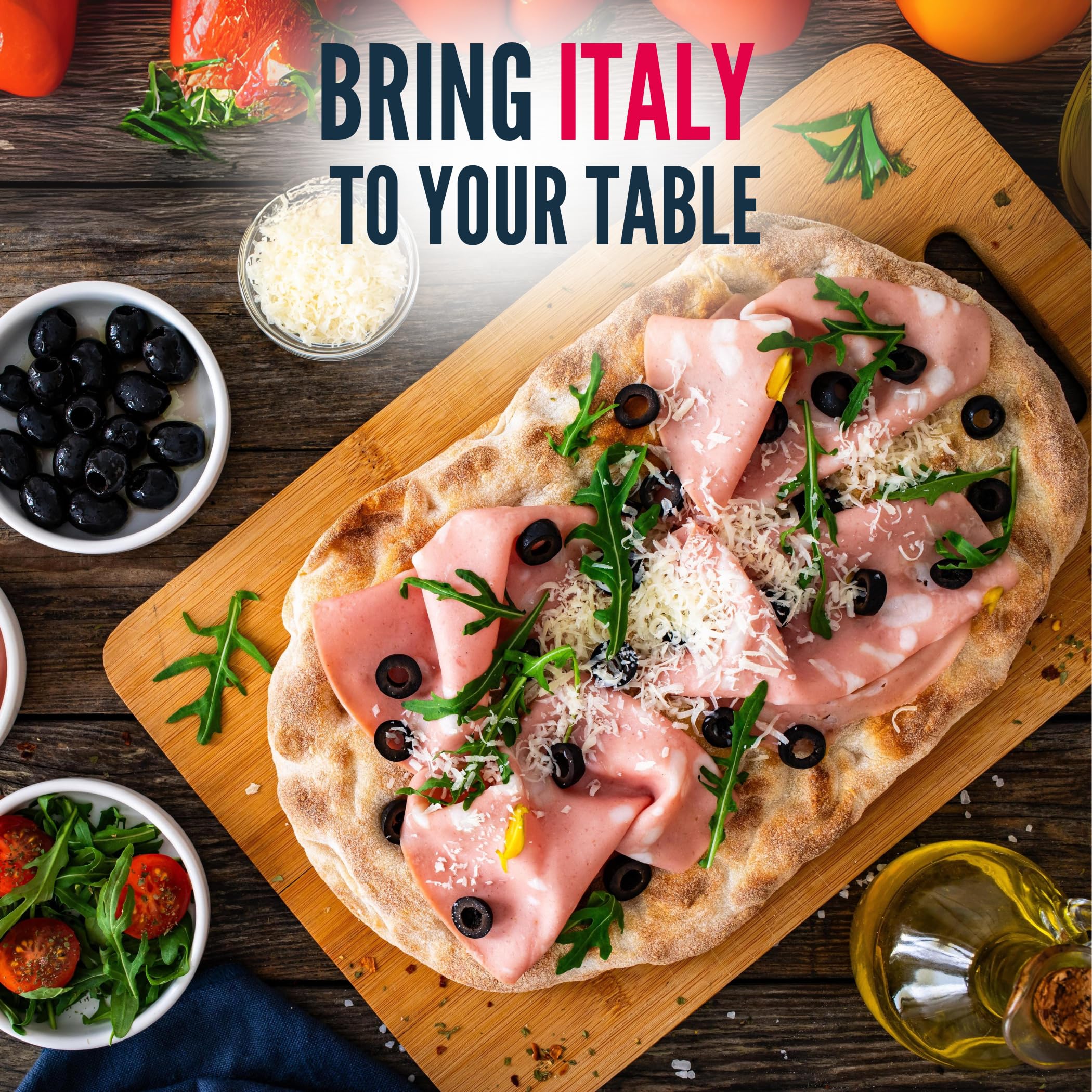 Authentic Italian Mortadella (10lbs) - MARTELLI Premium Sliced Mortadella, 100% Pure Pork Gluten-Free Deli Meat - Made in Italy - Perfect for Charcuterie Boards, Sandwiches & Antipasto Platters