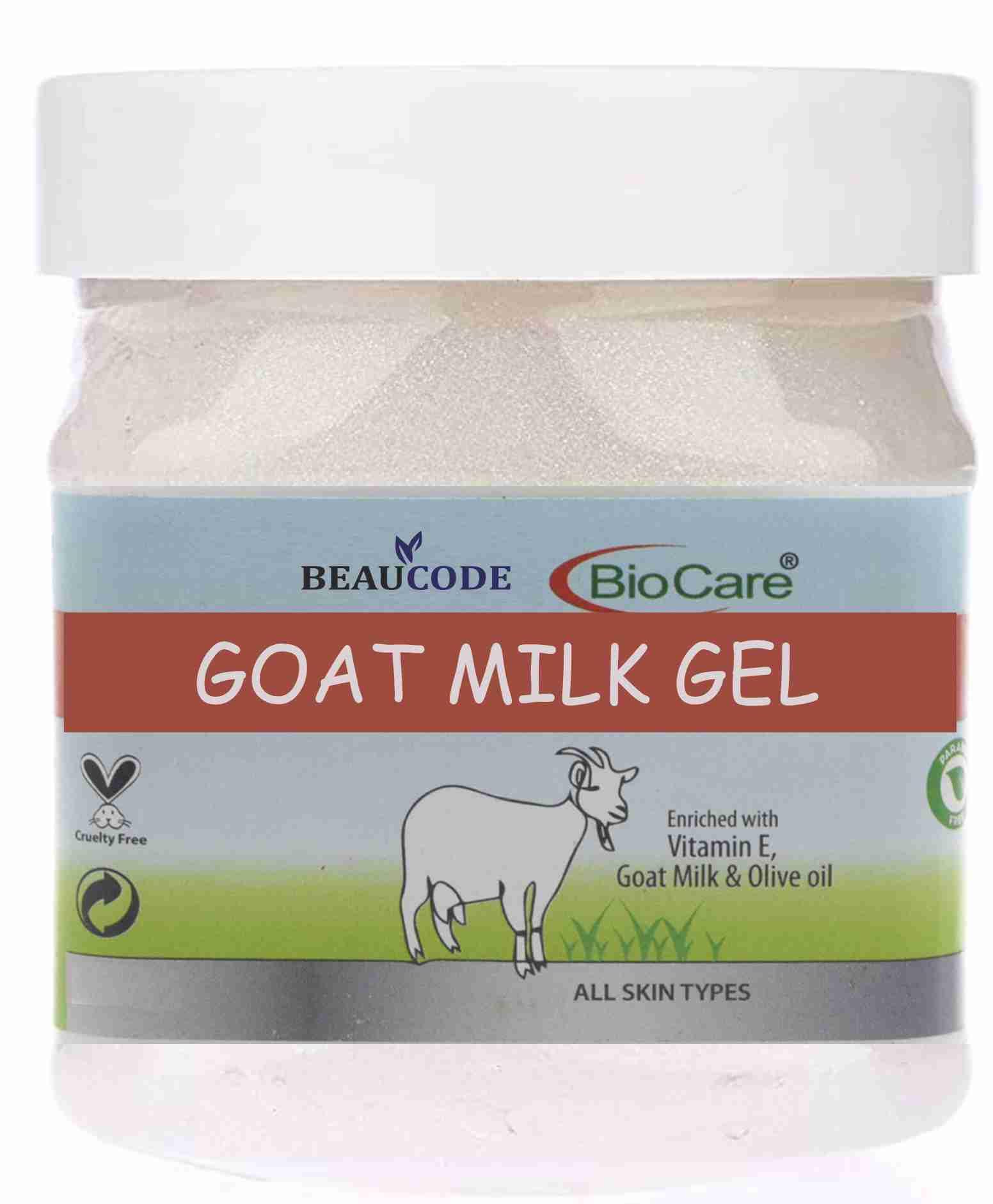 Beaucode BioCare Goat Milk Face Gel - 250gm Hydrating & Nourishing Moisturizer for All Skin Types | Paraben-Free, SLS-Free, Sulfate-Free & Cruelty-Free | Perfect for Daily Skincare Routine & Sensitive Skin Care