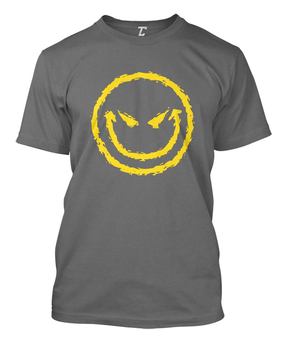 Evil Smile Funny Badass Emoticon Men's T-Shirt - Cool Graphic Tee for Casual Wear, Parties & Gifts