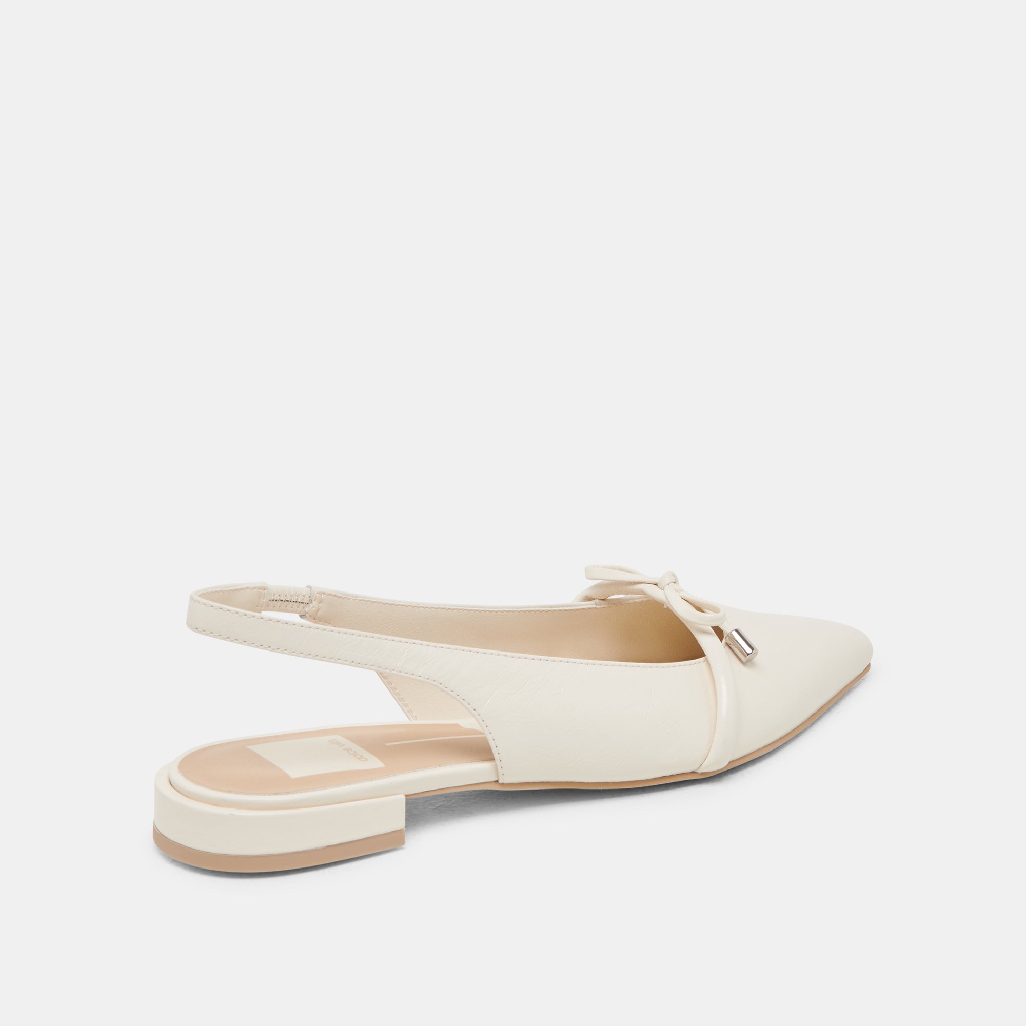 PAYGE Women's Flats Shoes - Off White Crinkle Patent Leather Slip-On Loafers for Work, Office & Casual Wear