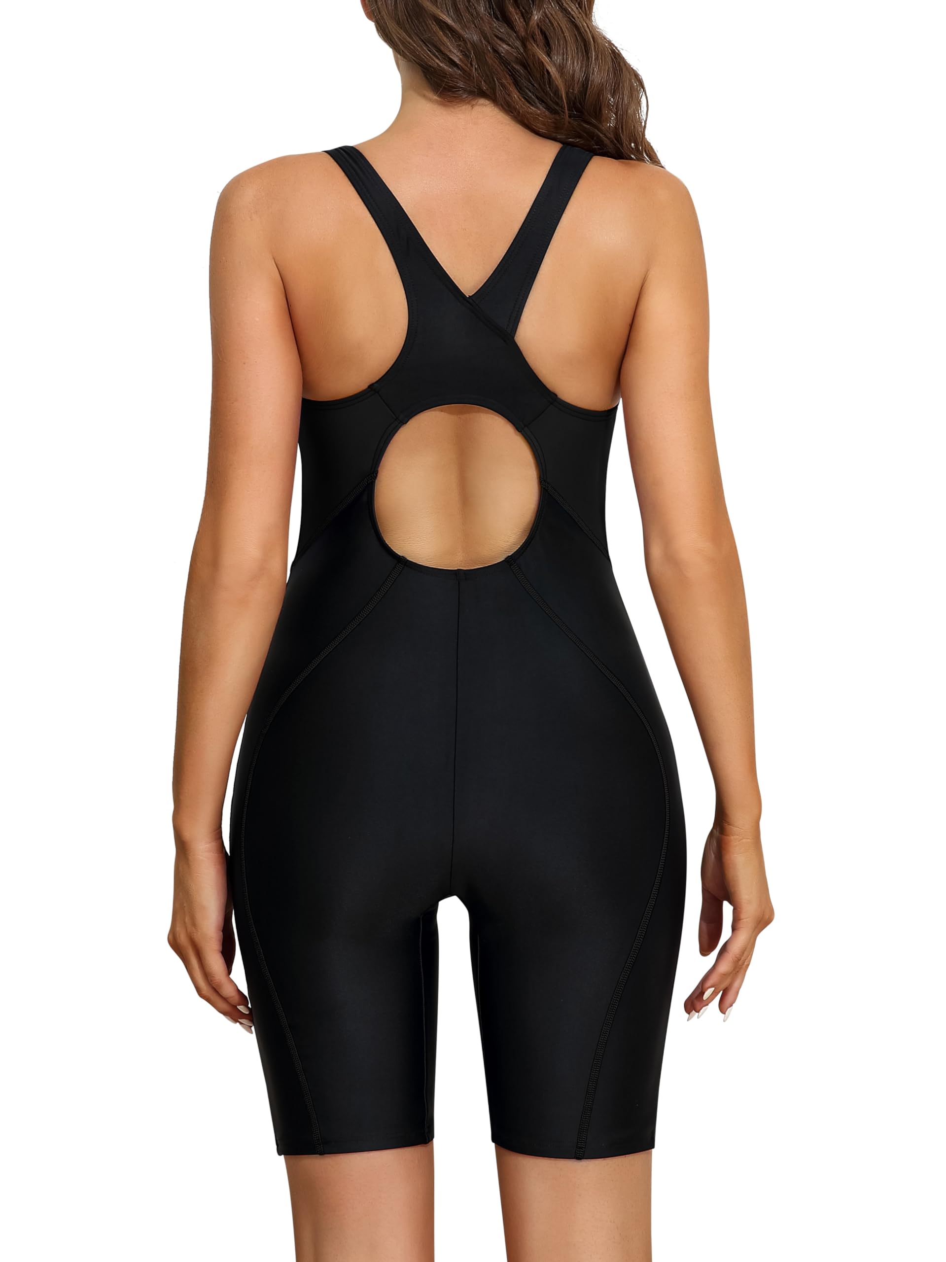 ATTRACO Women's High Performance Athletic One Piece Swimsuit - Racerback Boyleg Swimwear for Swimming, Surfing & Beach Workouts - Quick Dry Bathing Suits for Active Women - Perfect for Pool, Gym & Summer Vacations