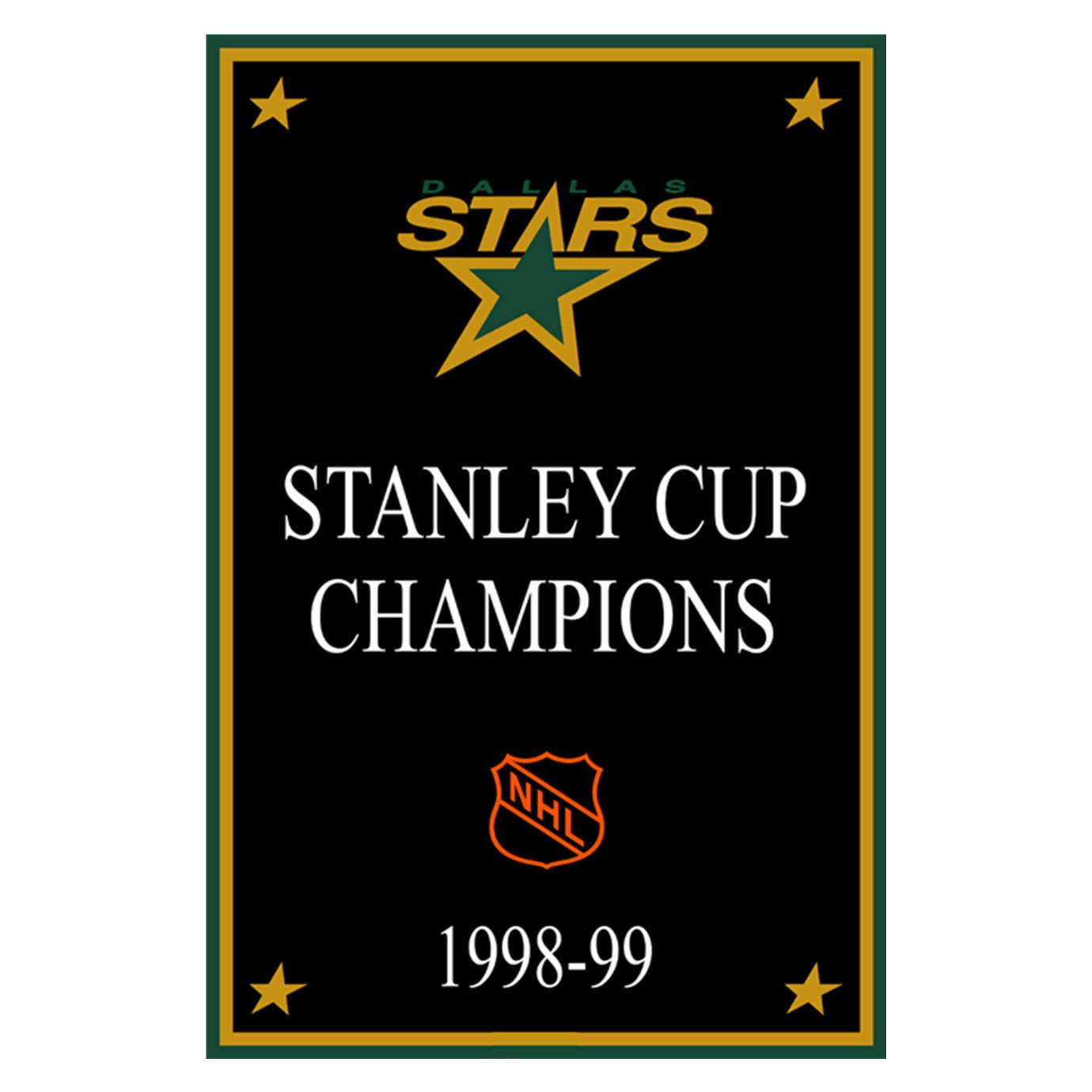 Dallas Stars 1999 Stanley Cup Champions Flag - NHL Hockey Banner for Men, Boys & Kids - Perfect for Game Room, Bedroom & Sports Fan Gifts