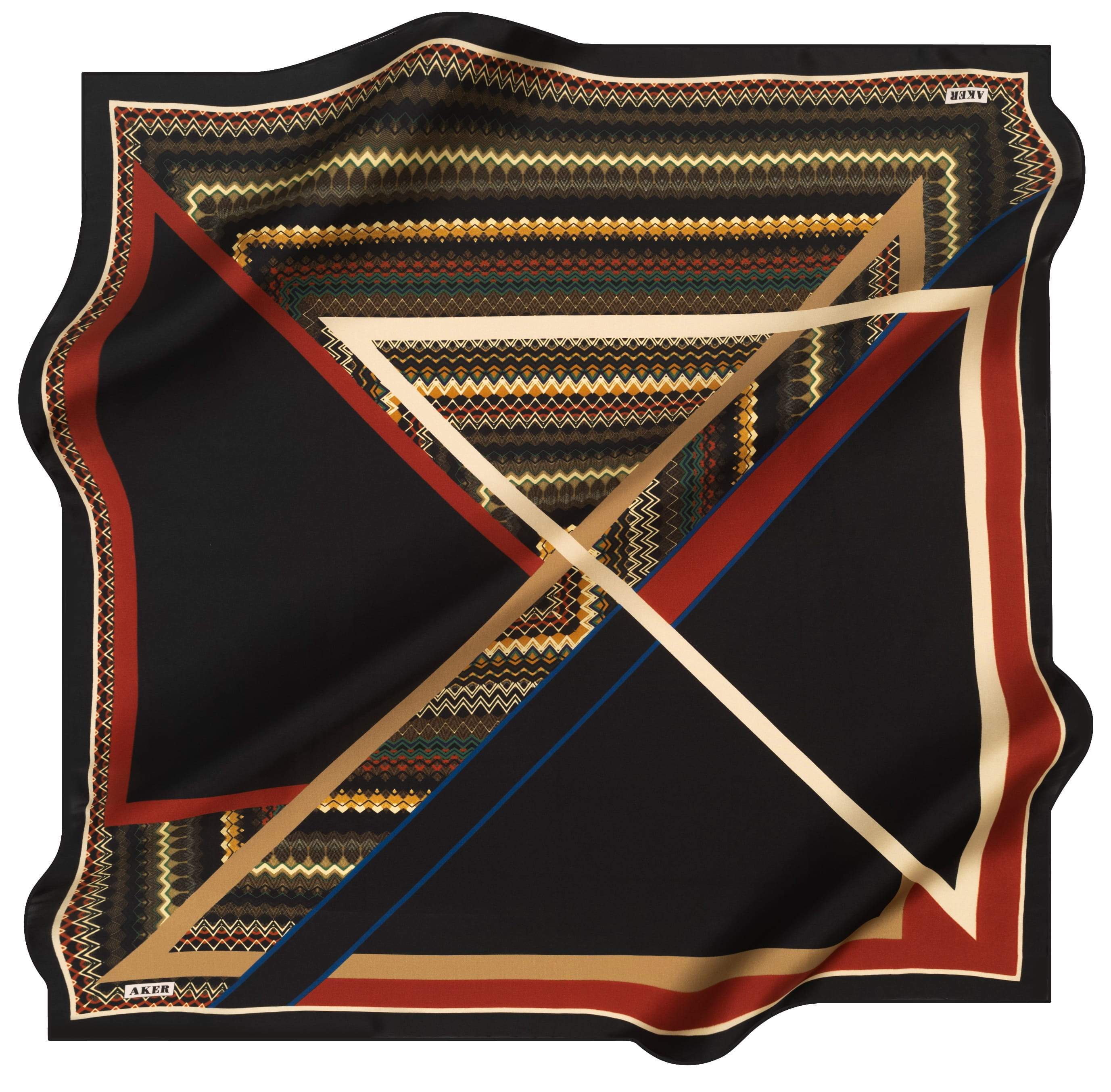 Aker Elle Turkish Silk Scarf No.15 - Premium Handmade Women's Fashion Accessory for Parties, Weddings & Special Occasions