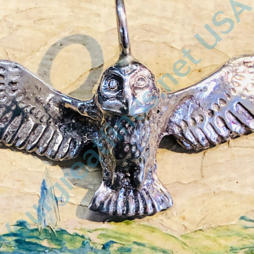 Elegant Sterling Silver Owl in Flight Pendant Necklace - Perfect for Nature Lovers & Jewelry Collectors - Ideal for Gifts, Birthdays & Everyday Wear