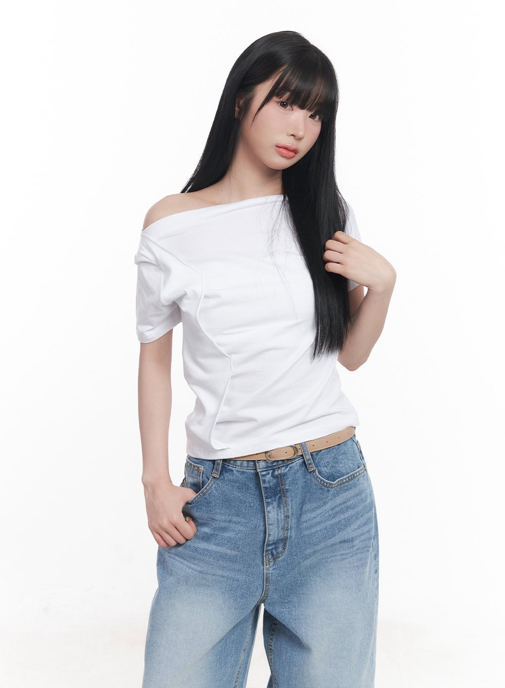 Essential Off Shoulder Top CY527 - Women's Fashion Stretch Casual Blouse for Summer Outfits | Perfect for Beach, Party & Date Night