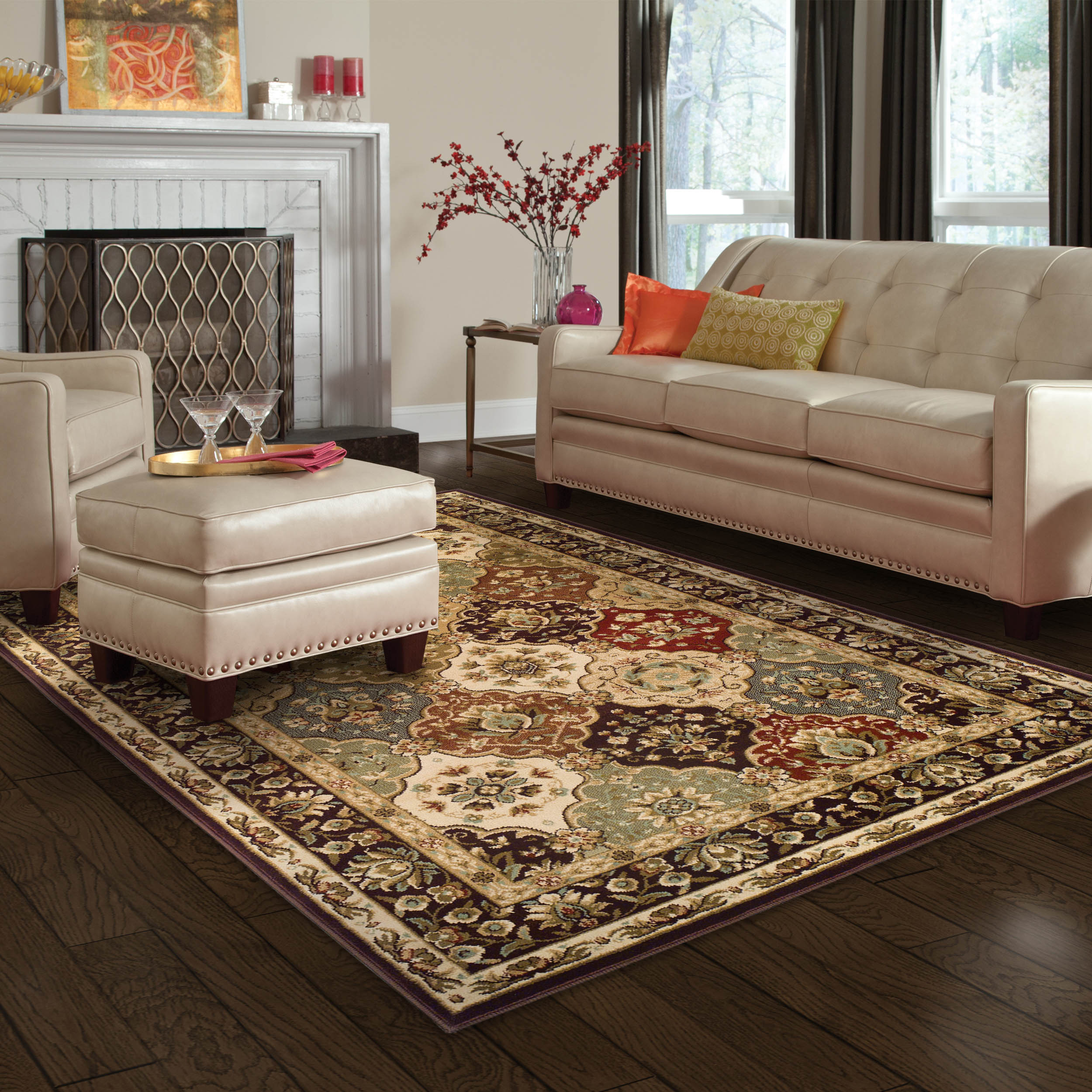Palmyra Traditional Floral Medallion Indoor Area Rug - Non-Slip Living Room Carpet, Bedroom Runner Rug for Home Decor | Perfect for Hallway, Entryway & Cozy Spaces