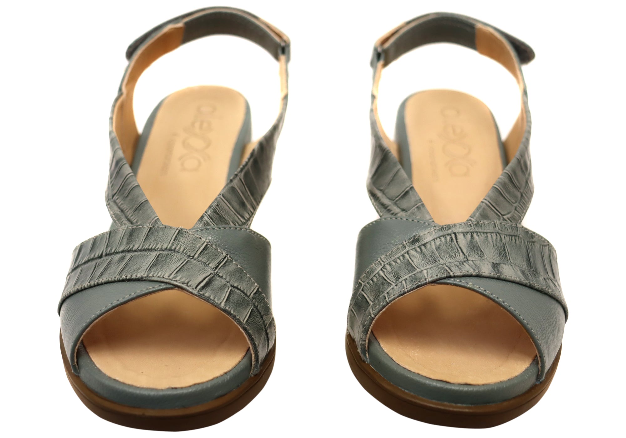 Opananken Raquel Women's Comfortable Leather Mid Heel Sandals - Stylish & Supportive for Work, Party & Summer Outings