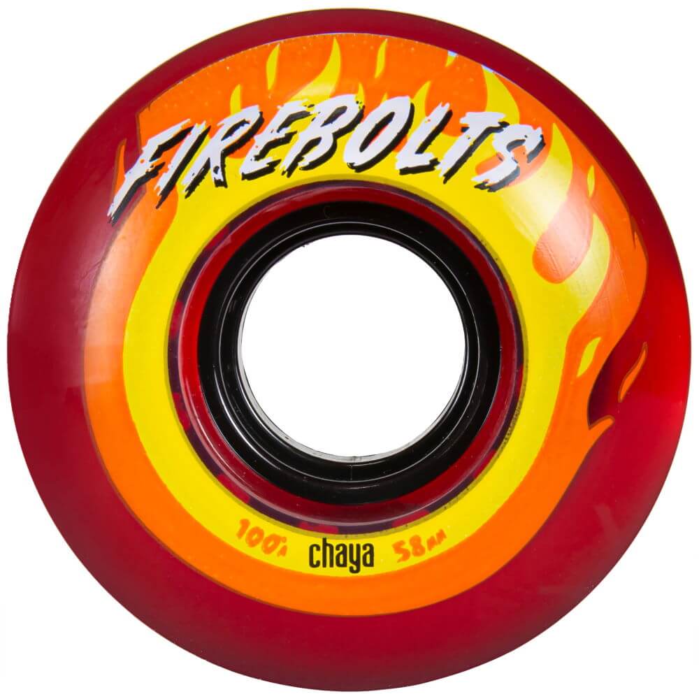 Chaya Firebolt Park Wheels 58mm 100a 4pk - High-Performance Skateboard Wheels for Park & Street Skating - Perfect for Aggressive Tricks and Smooth Rides