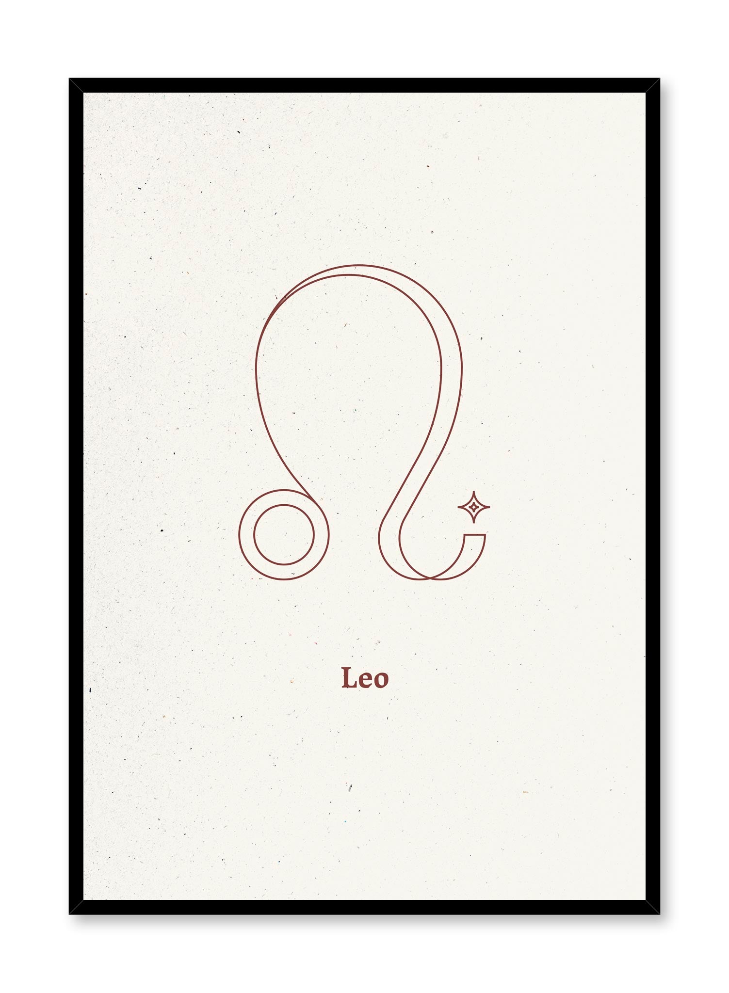 Minimal Leo Poster - Modern Abstract Lion Wall Art for Home, Office & Gifts - Perfect for Living Room, Bedroom Decor & Art Lovers
