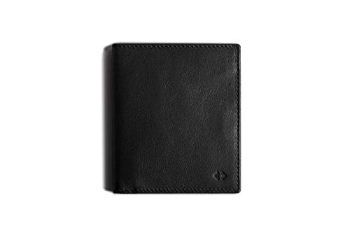 Premium Genuine Leather Bifold Wallet with RFID Blocking Technology - Slim Minimalist Design for Men's Everyday Carry & Travel Security