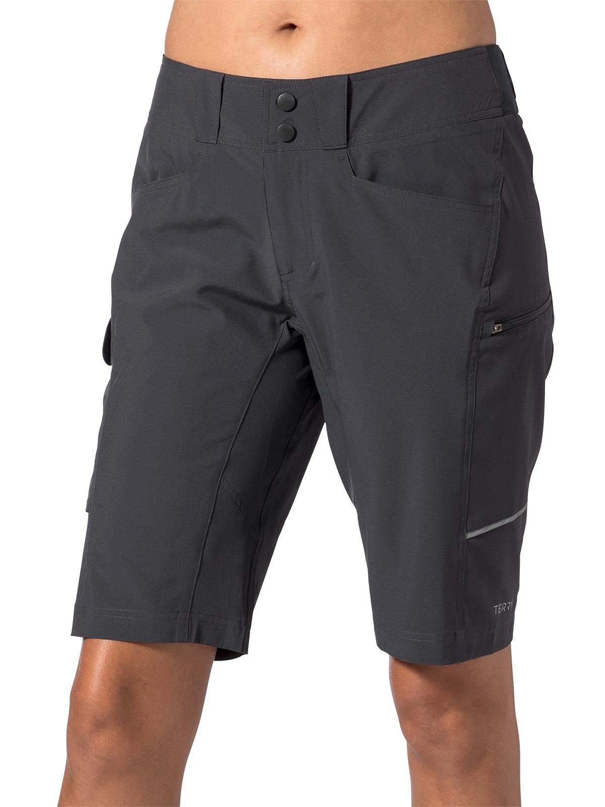 Women's Terry Bike Shorts - 11.5 Inch Padded Cycling Shorts with Removable Liner for Mountain Biking & Hiking | Comfortable Metro Regular Fit for Outdoor Sports & Commuting